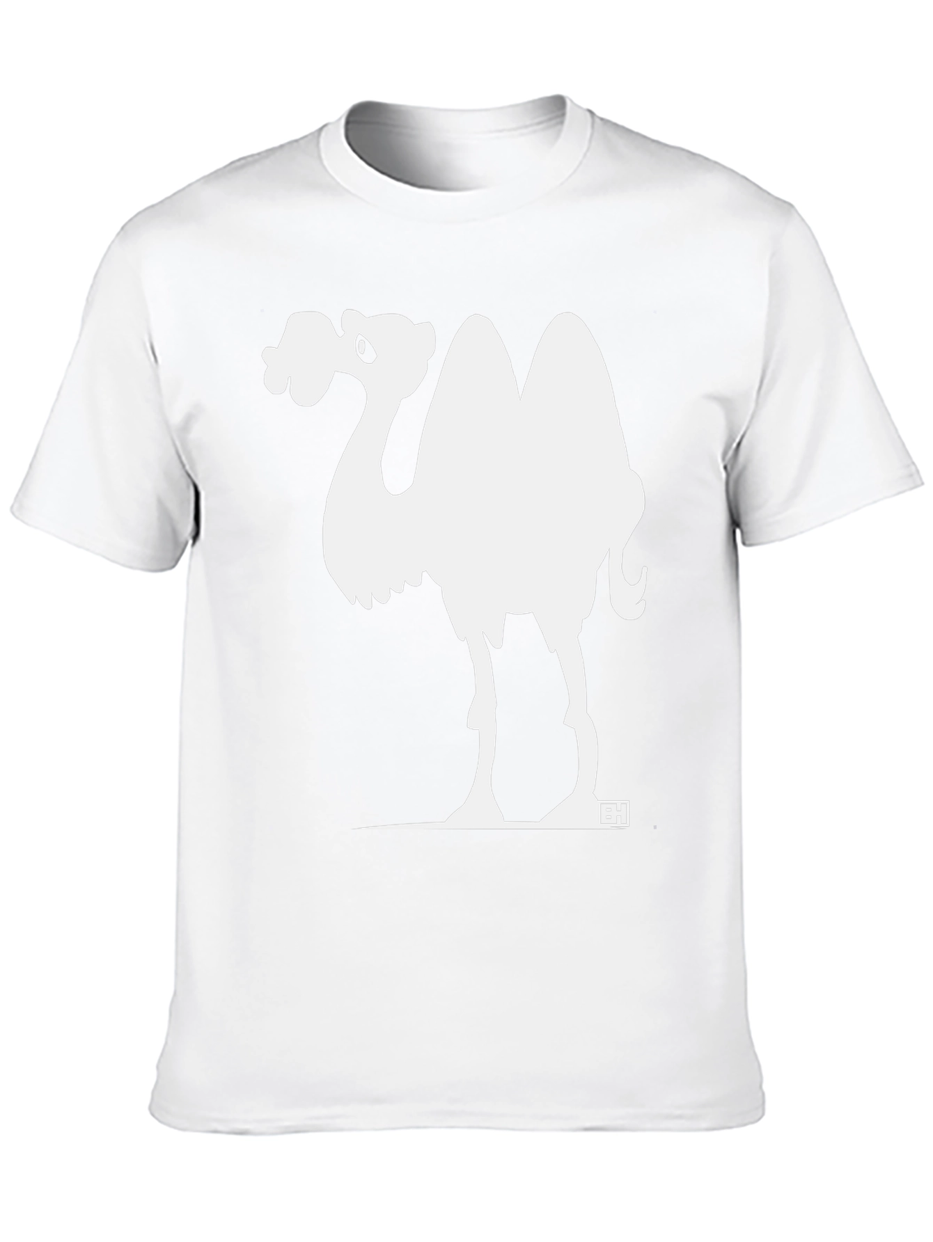 Camel Cartoon Graphic Tee - Black