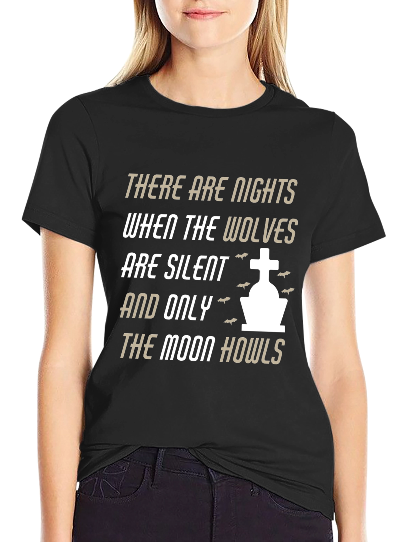 Wolf Moon Howls T-Shirt - Gothic Night Tee
