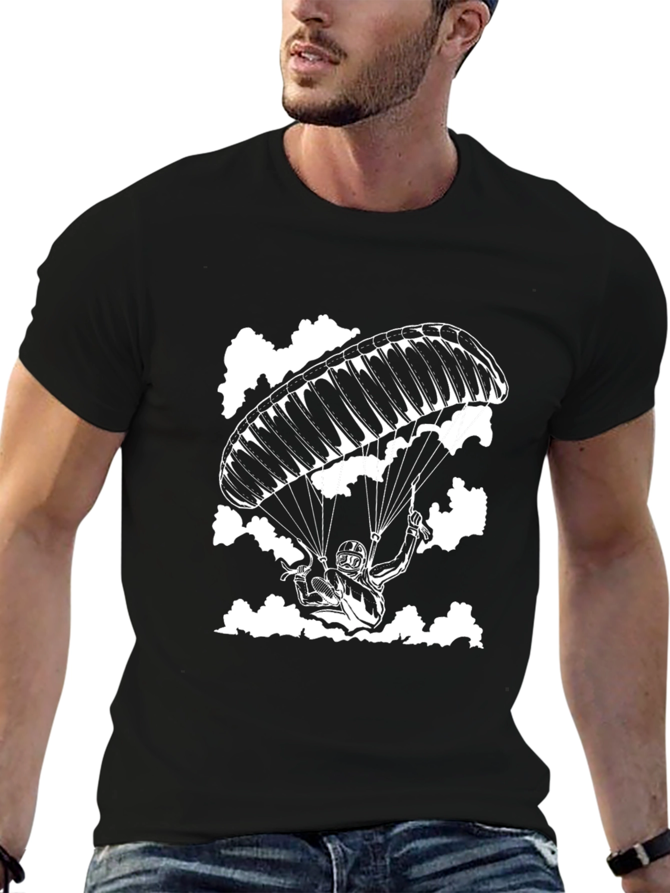 Paragliding Graphic Tee - Sky Adventure Shirt