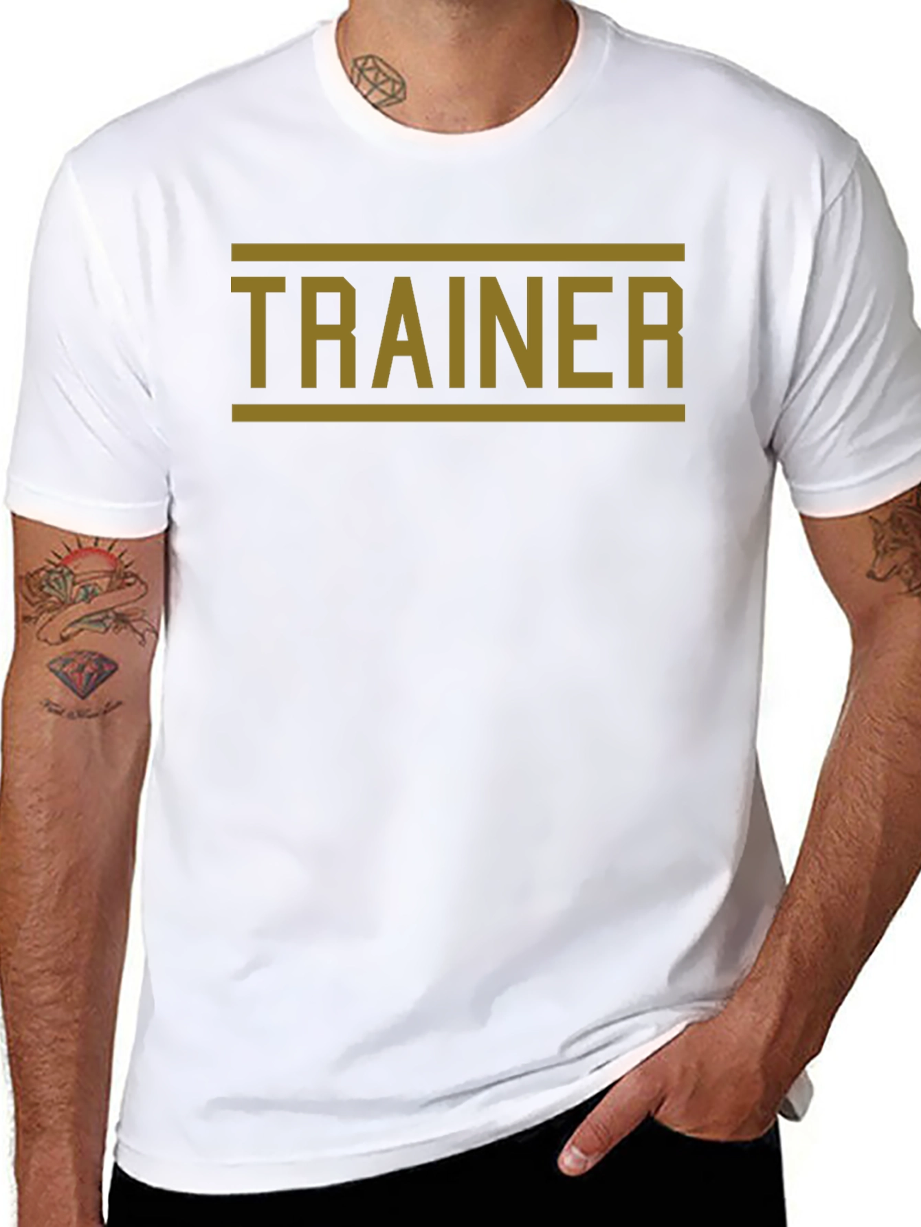 Trainer Graphic Tee - Black Cotton Blend Shirt
