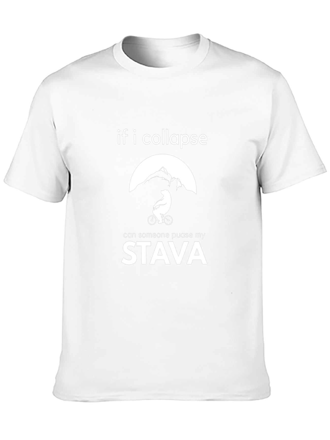 Funny Cycling T-Shirt - If I Collapse Strava