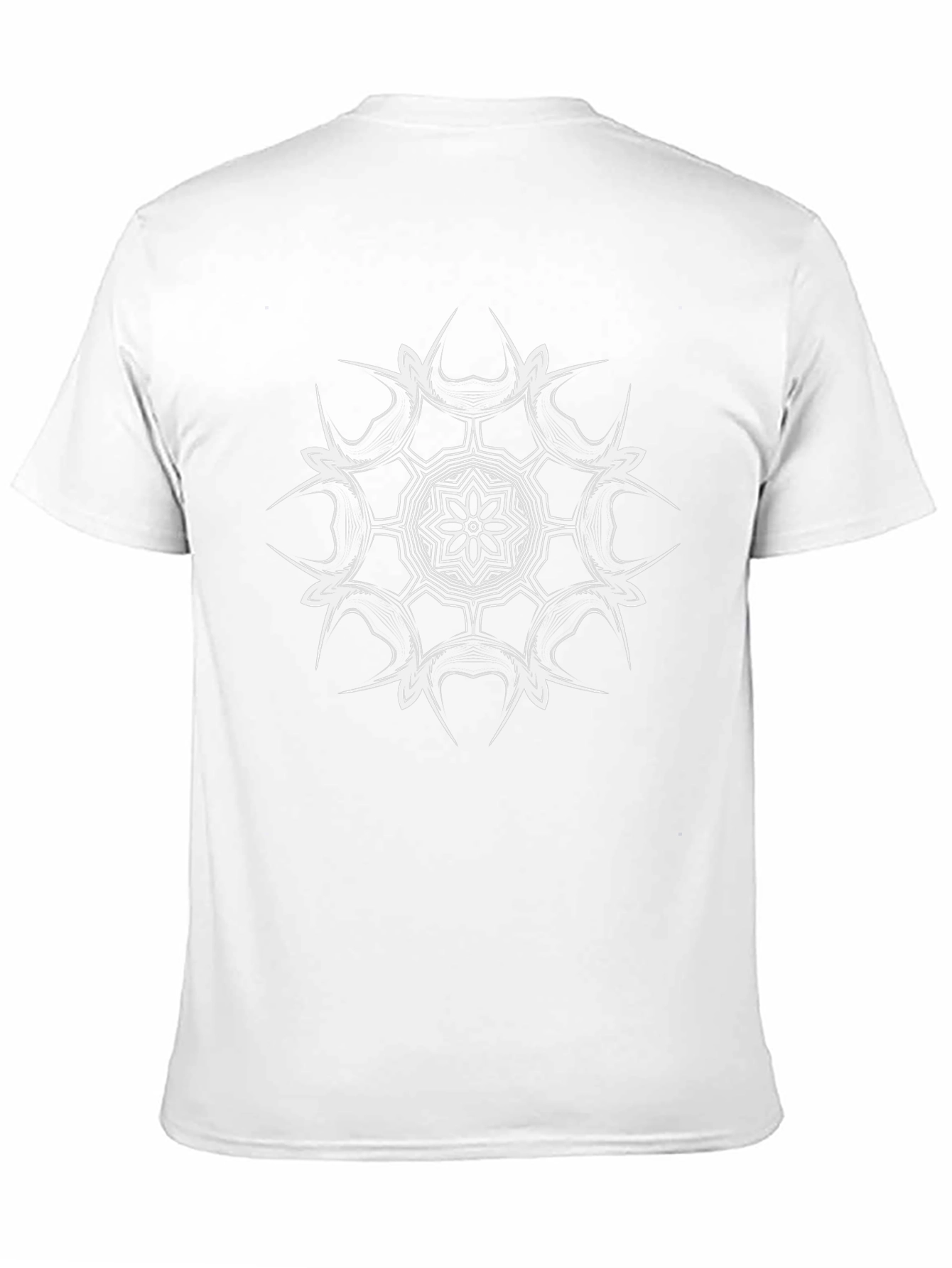 Abstract Mandala Graphic Black T-Shirt