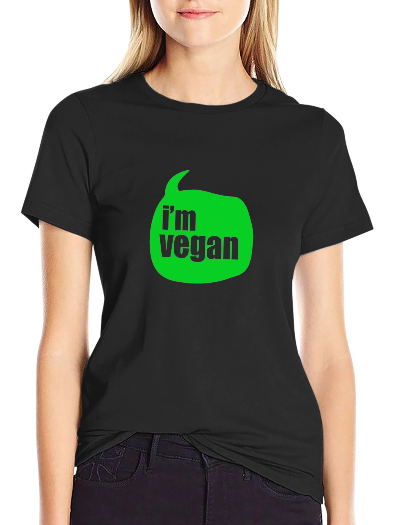 Im Vegan T-Shirt - Black - Graphic Tee
