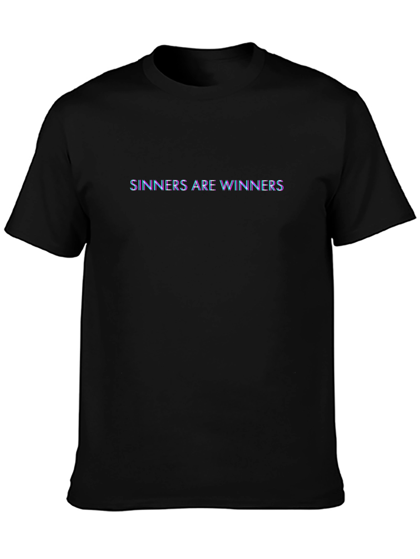Sinners Are Winners Black Graphic Tee