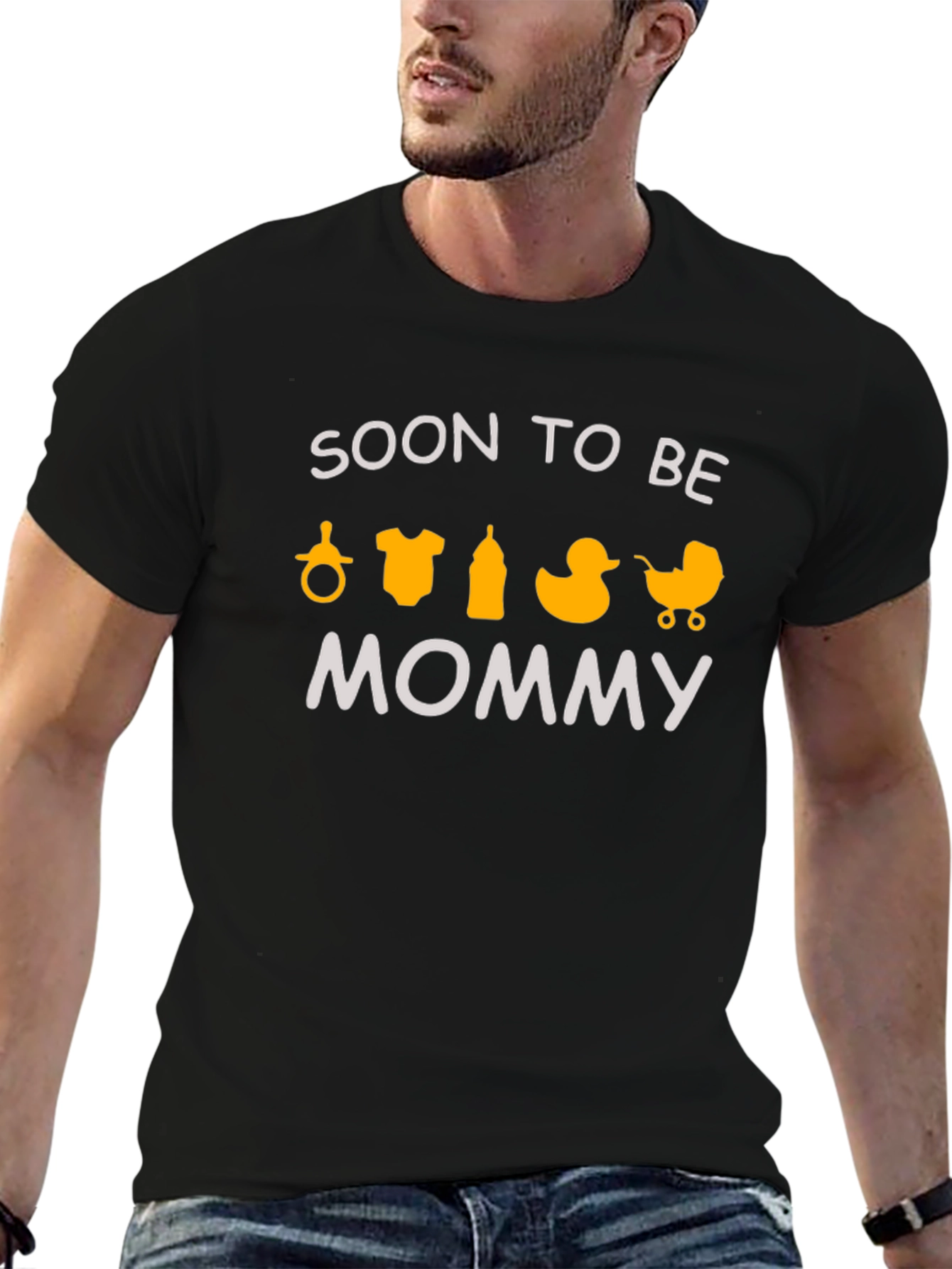 Soon To Be Mommy Graphic Tee - Black