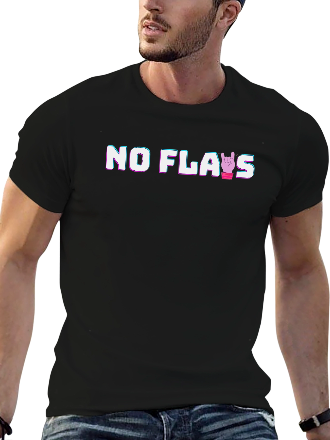 No Flaws Rock On Graphic Tee