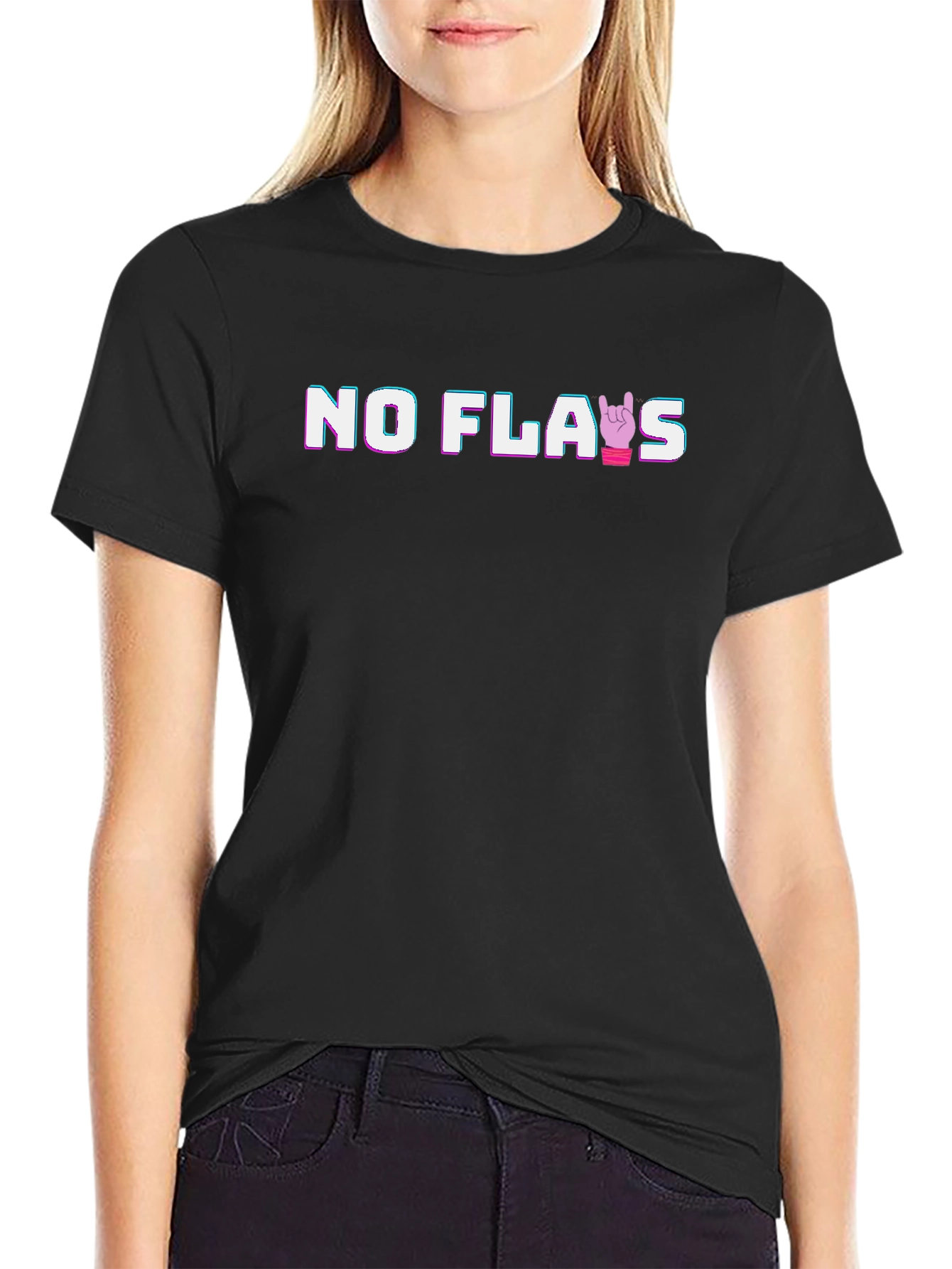 No Flaws Rock On Graphic Tee