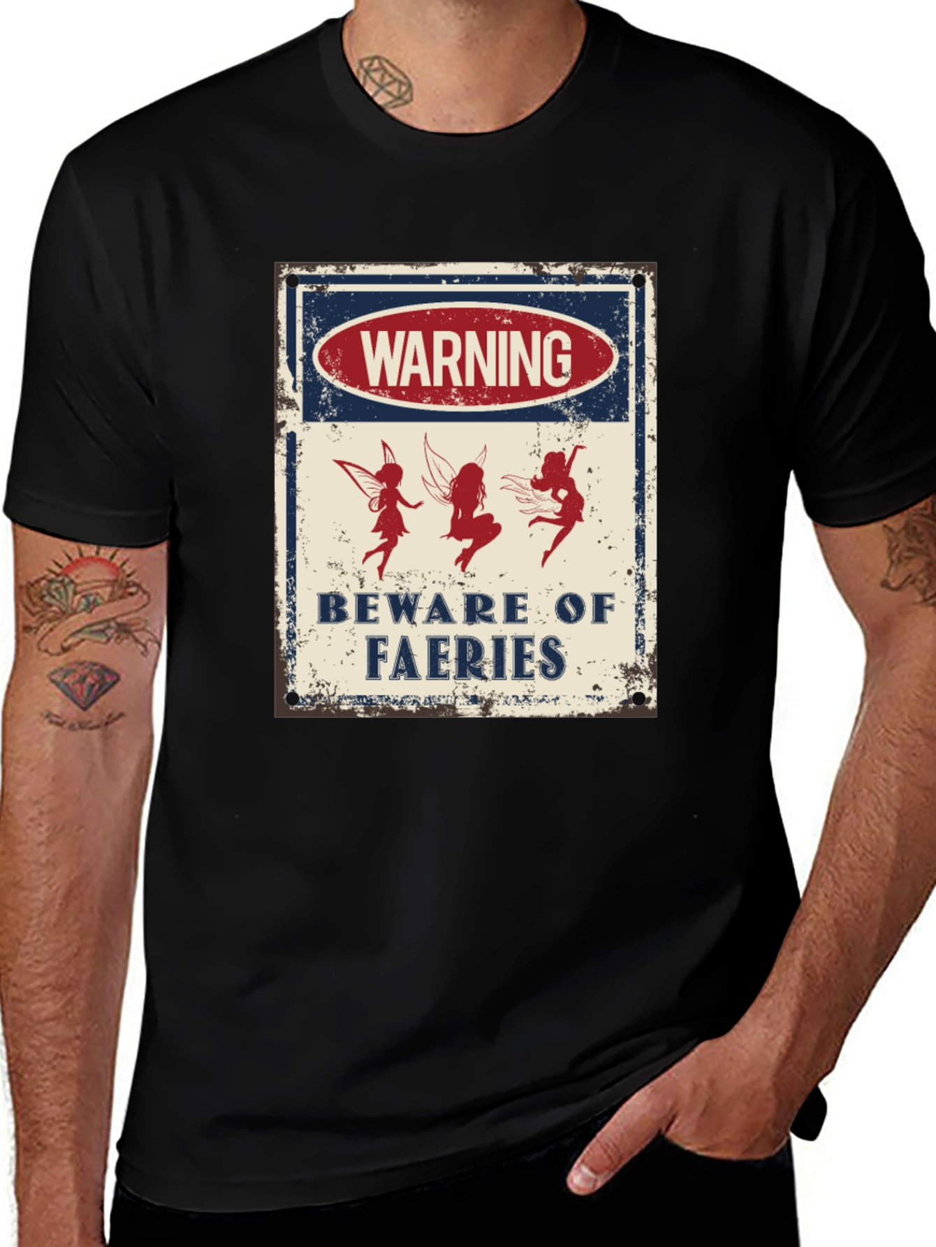 Warning Beware of Faeries Graphic Tee