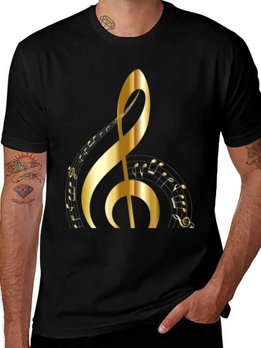 Golden Clef Music Note T-Shirt