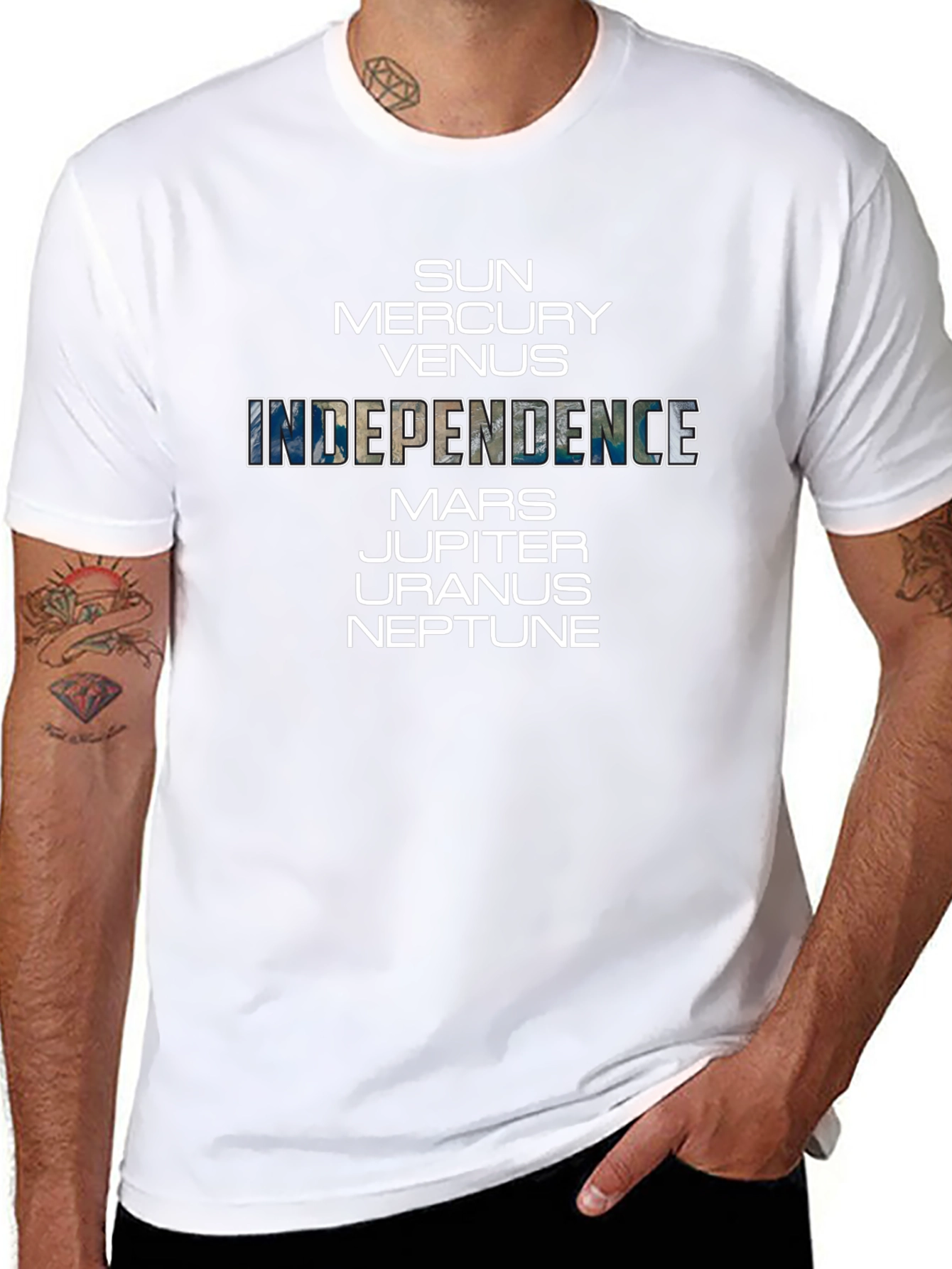 Planets Independence Day Graphic Tee