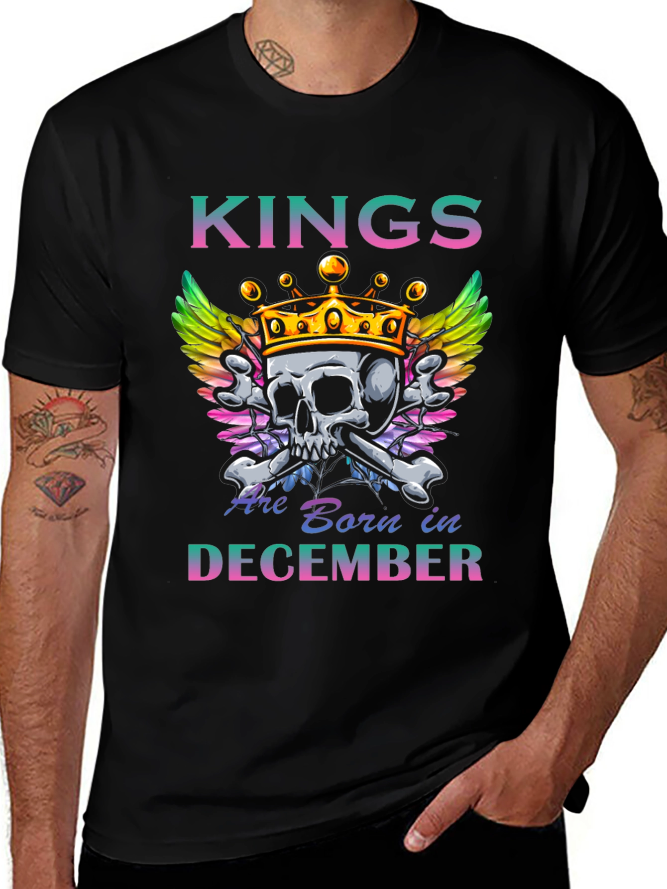 Kings Born in December Graphic T-Shirt