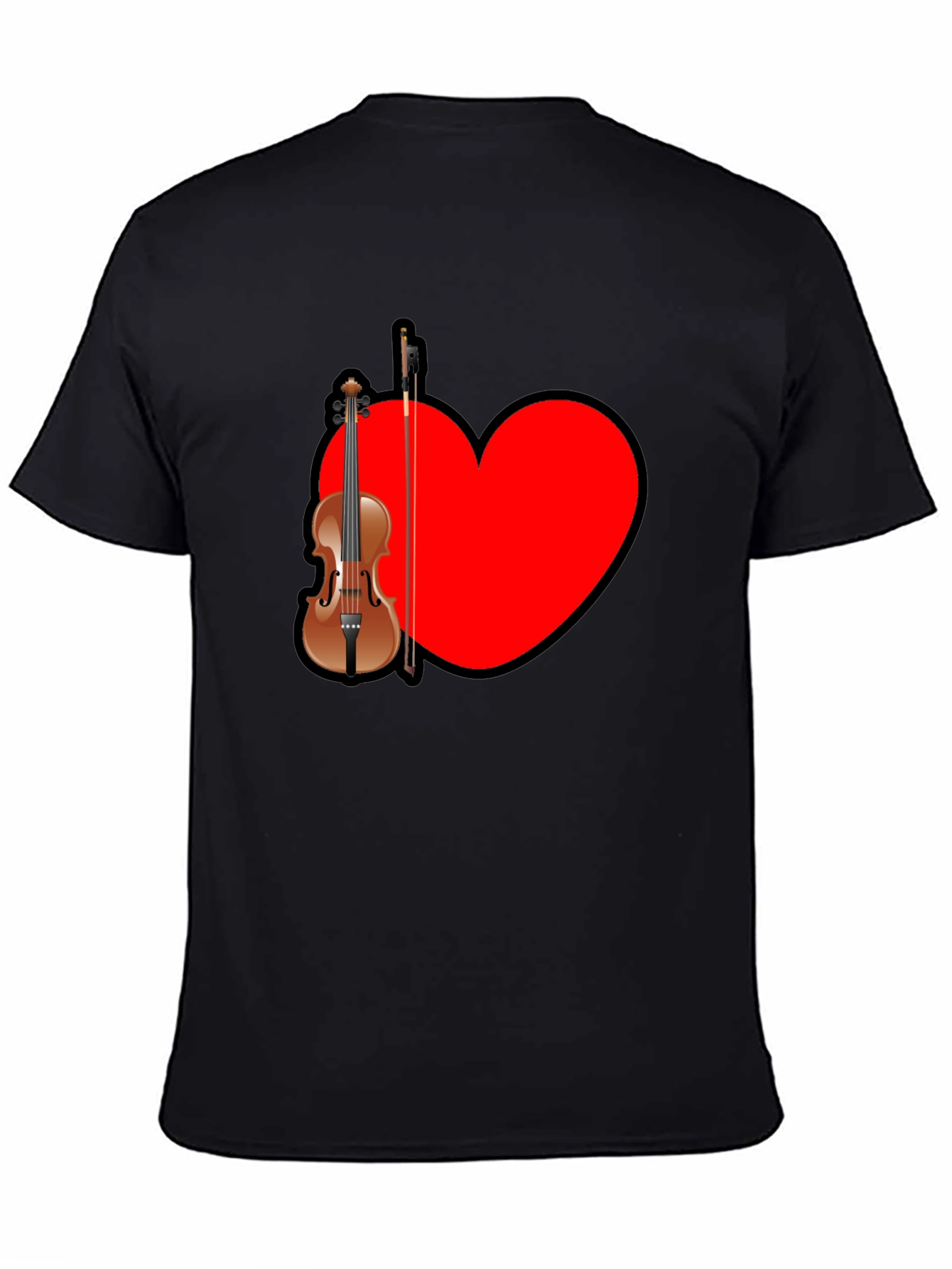 Musical Love: Violin Heart Graphic Tee