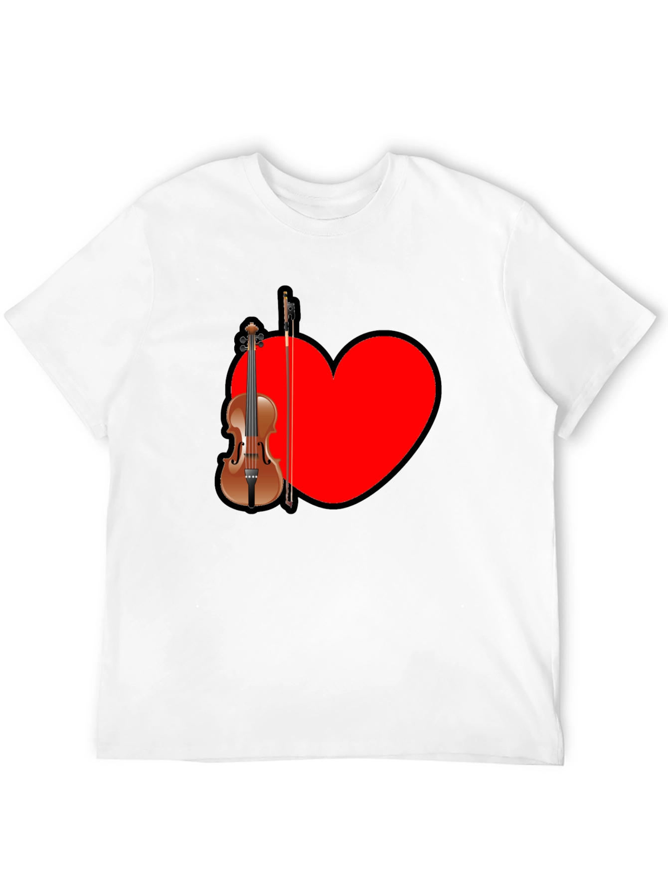 Musical Love: Violin Heart Graphic Tee