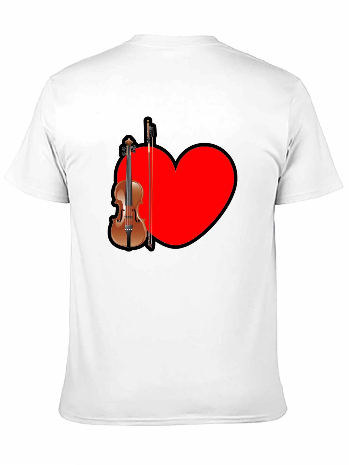 Musical Love: Violin Heart Graphic Tee