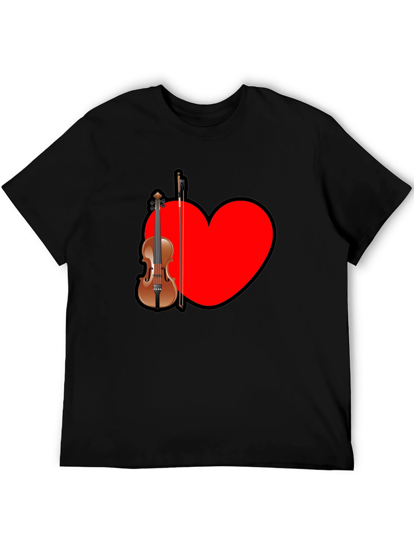 Musical Love: Violin Heart Graphic Tee