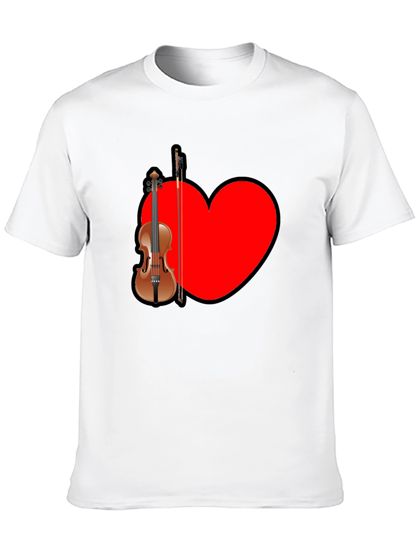 Musical Love: Violin Heart Graphic Tee
