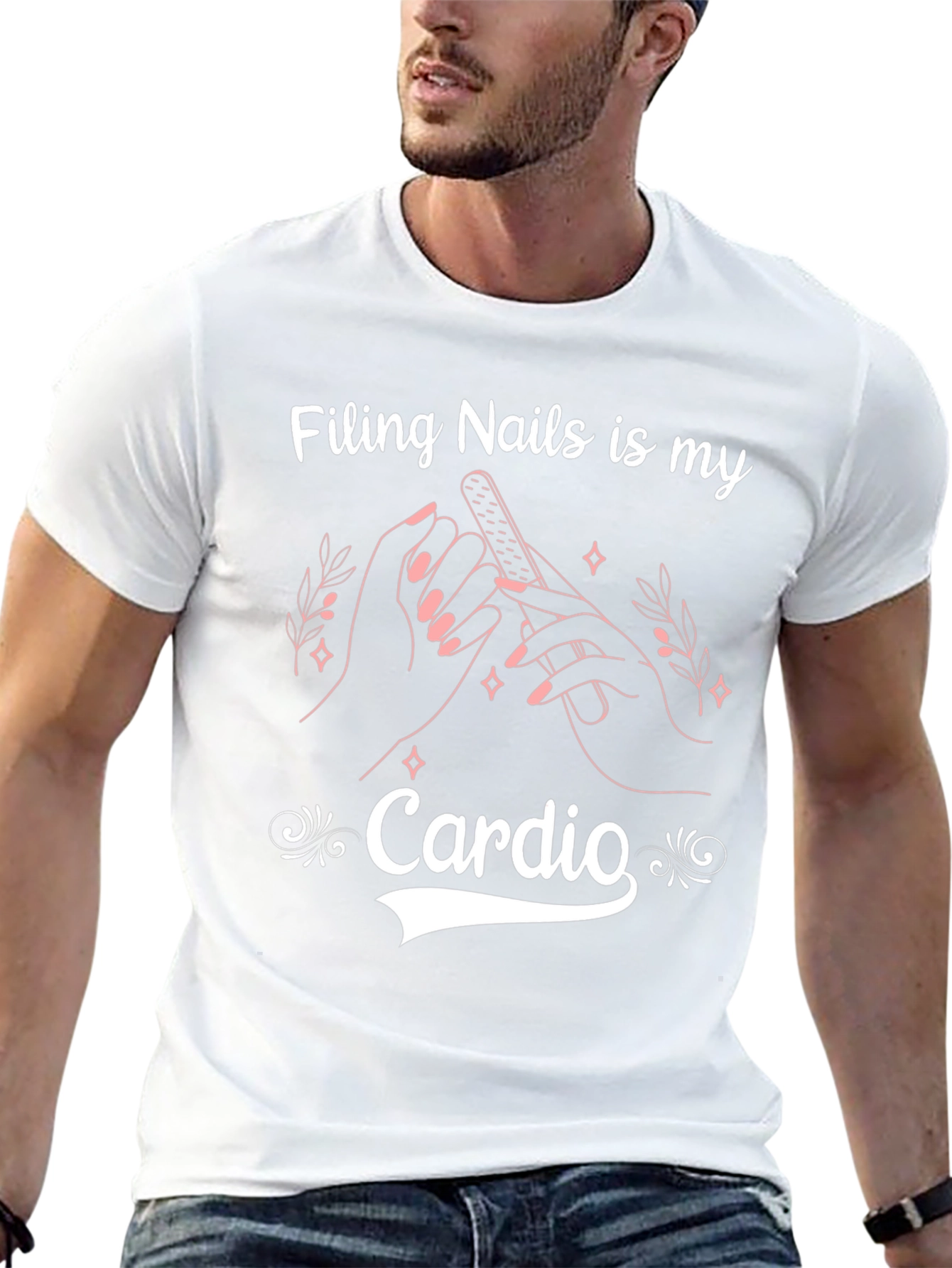 Filing Nails is My Cardio Black T-Shirt