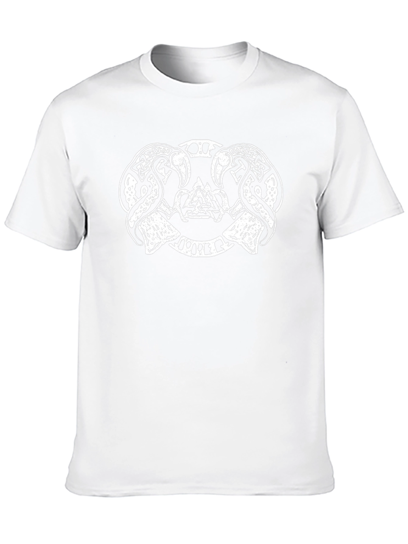 Black T-Shirt with Viking Design