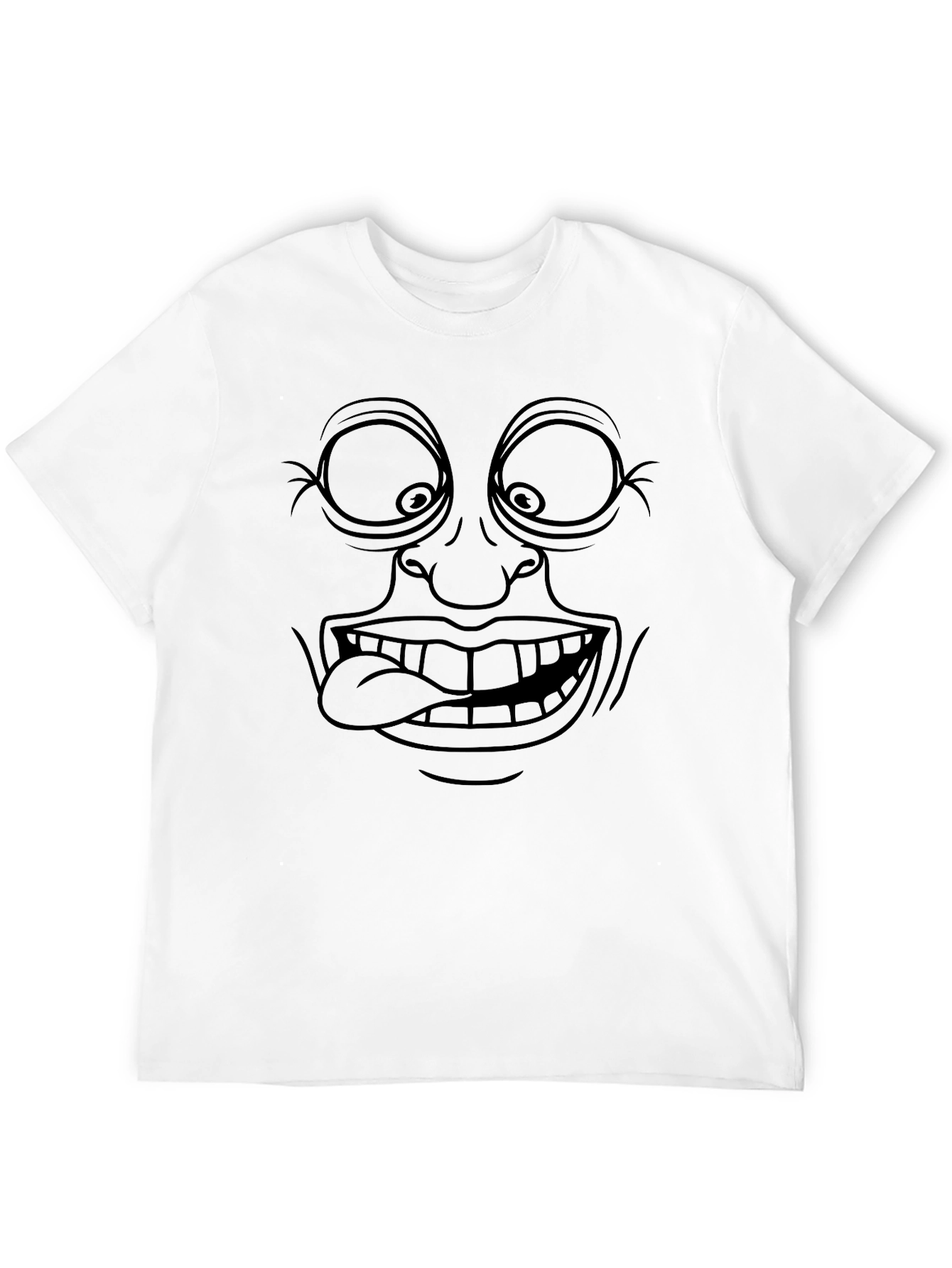 Funny Face Graphic Black T-Shirt