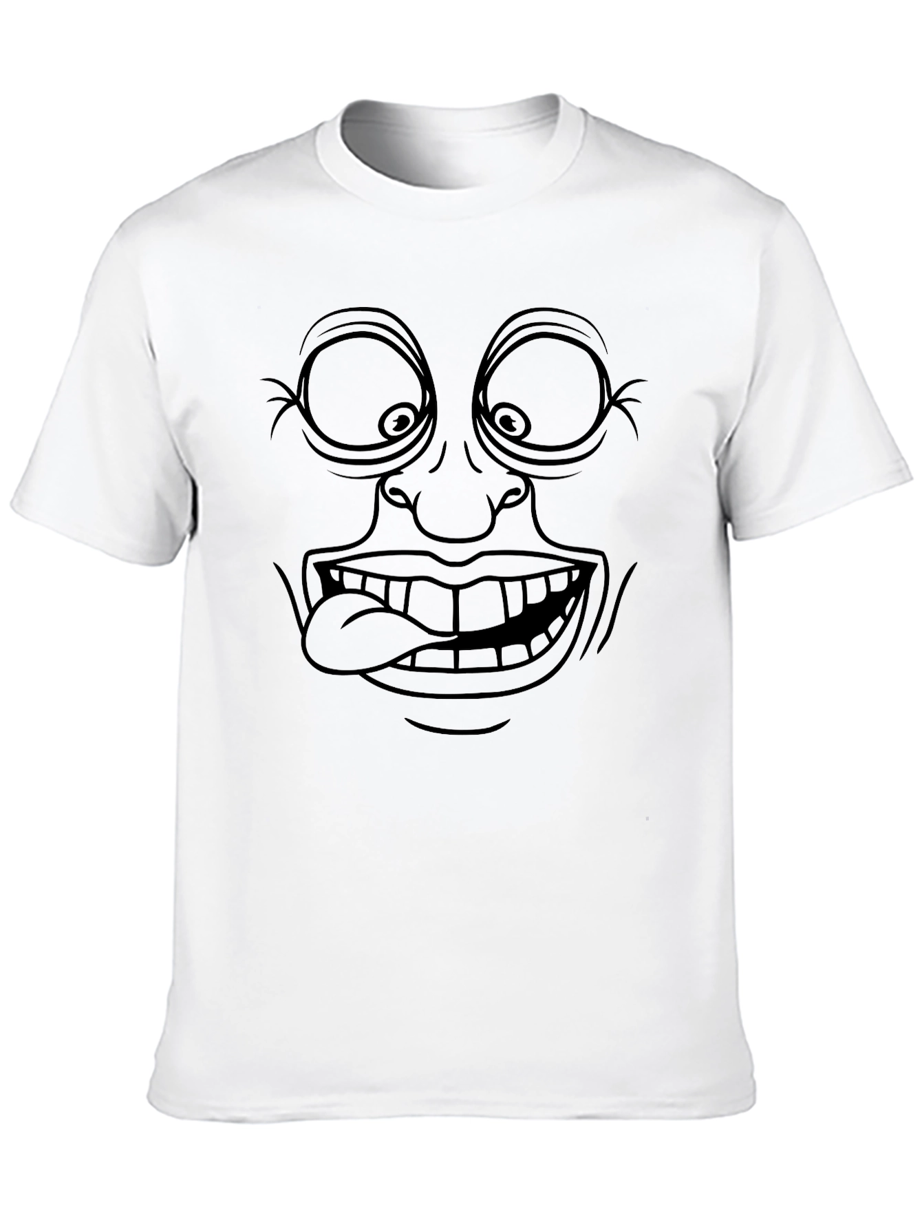 Funny Face Graphic Black T-Shirt