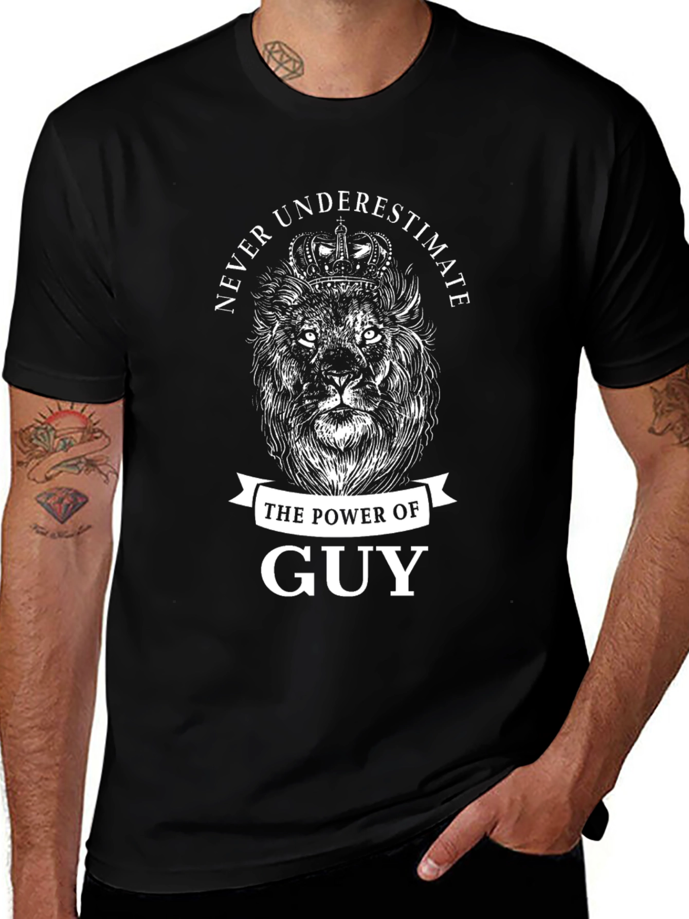 Never Underestimate The Power of Guy Lion T-Shirt