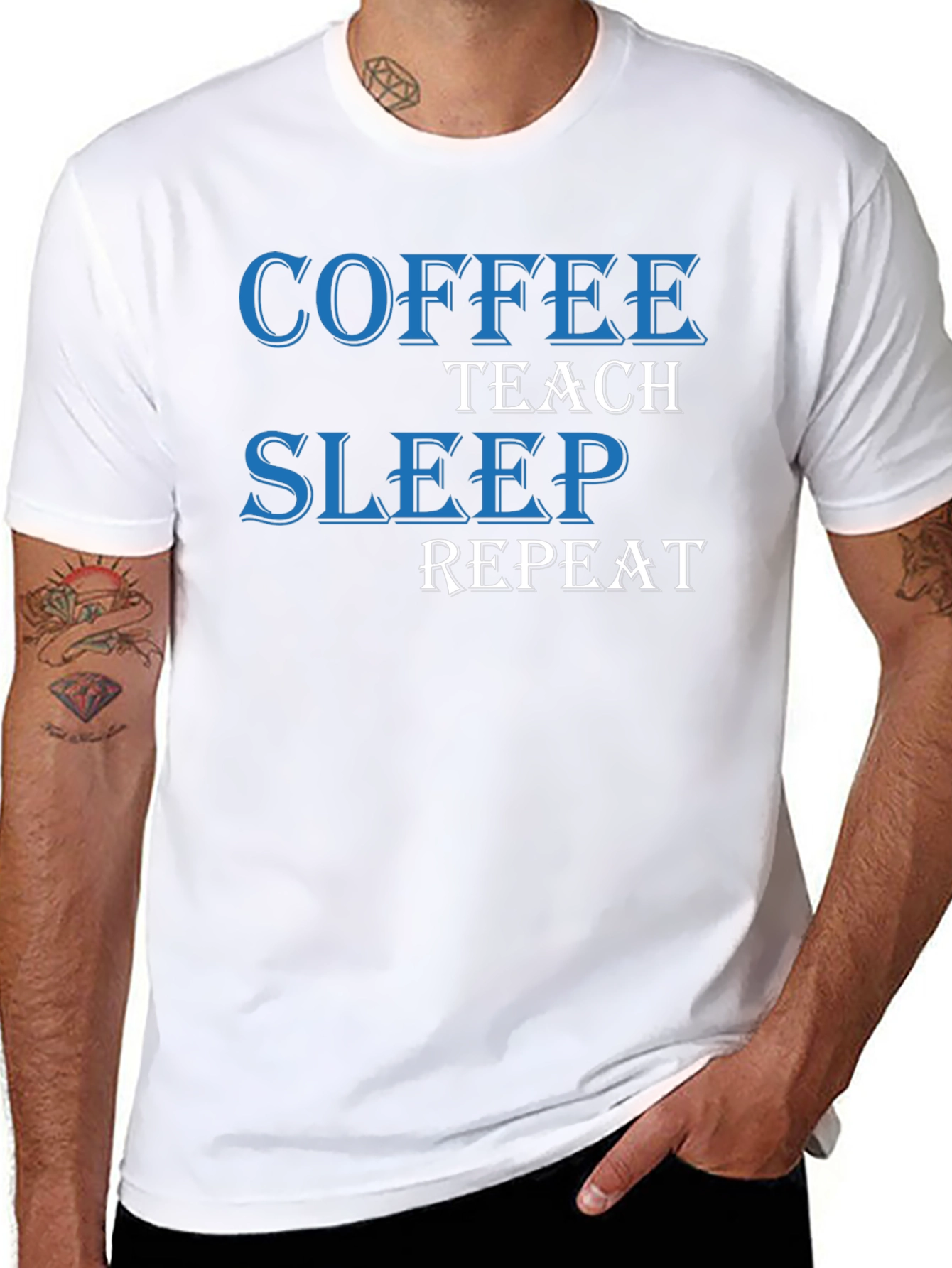 Coffee Teach Sleep Repeat T-Shirt
