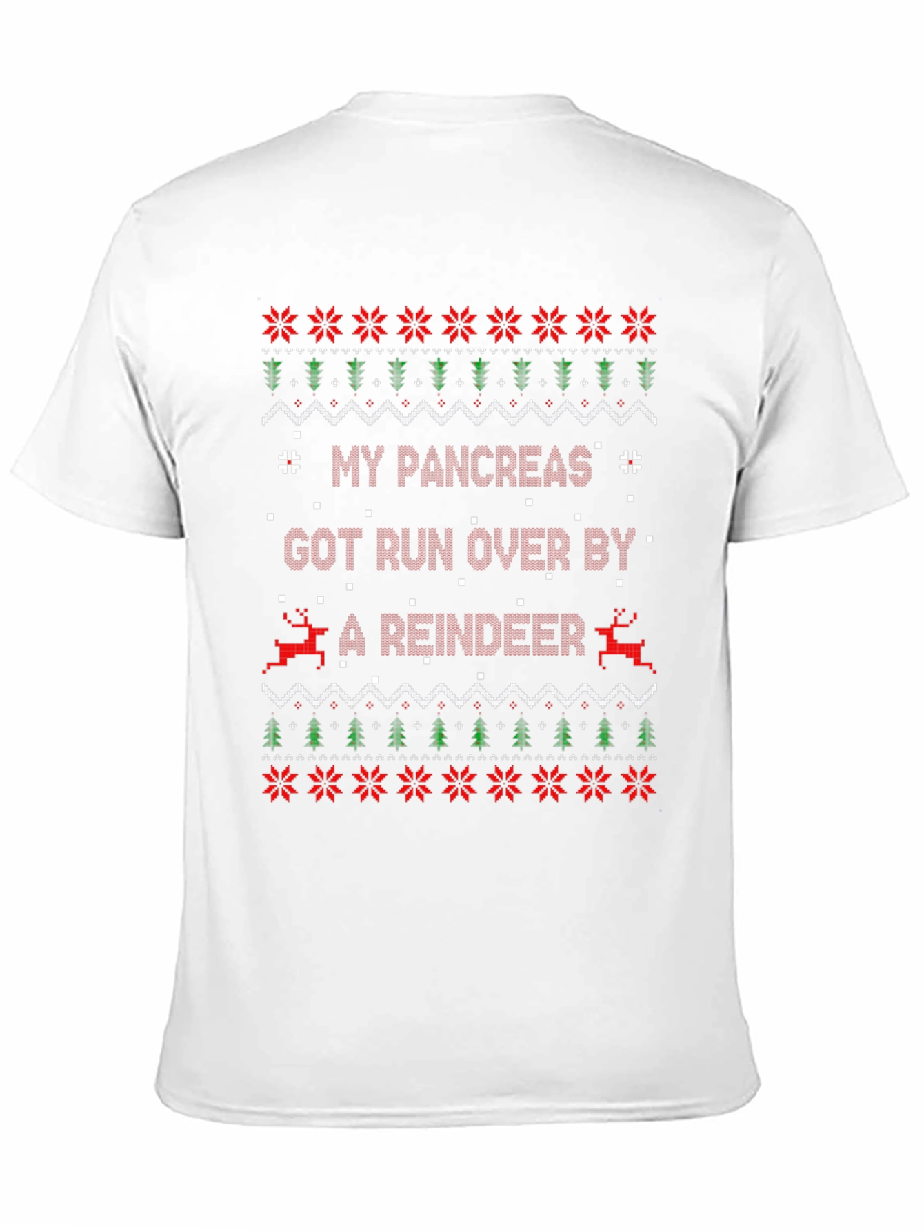My Pancreas Reindeer Run Ugly Christmas T-Shirt