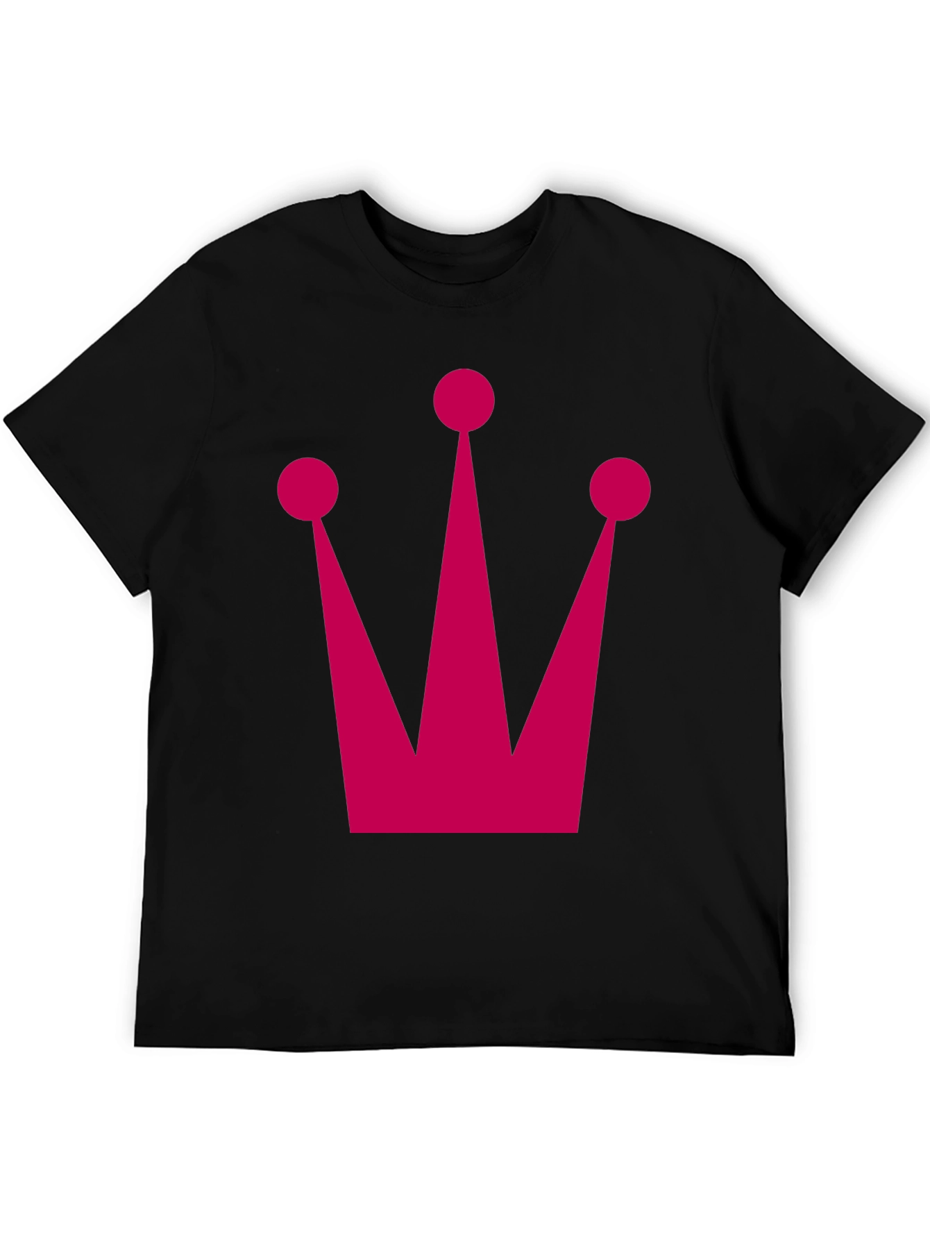 Crown Graphic Tee - Classic Black Cotton T-Shirt