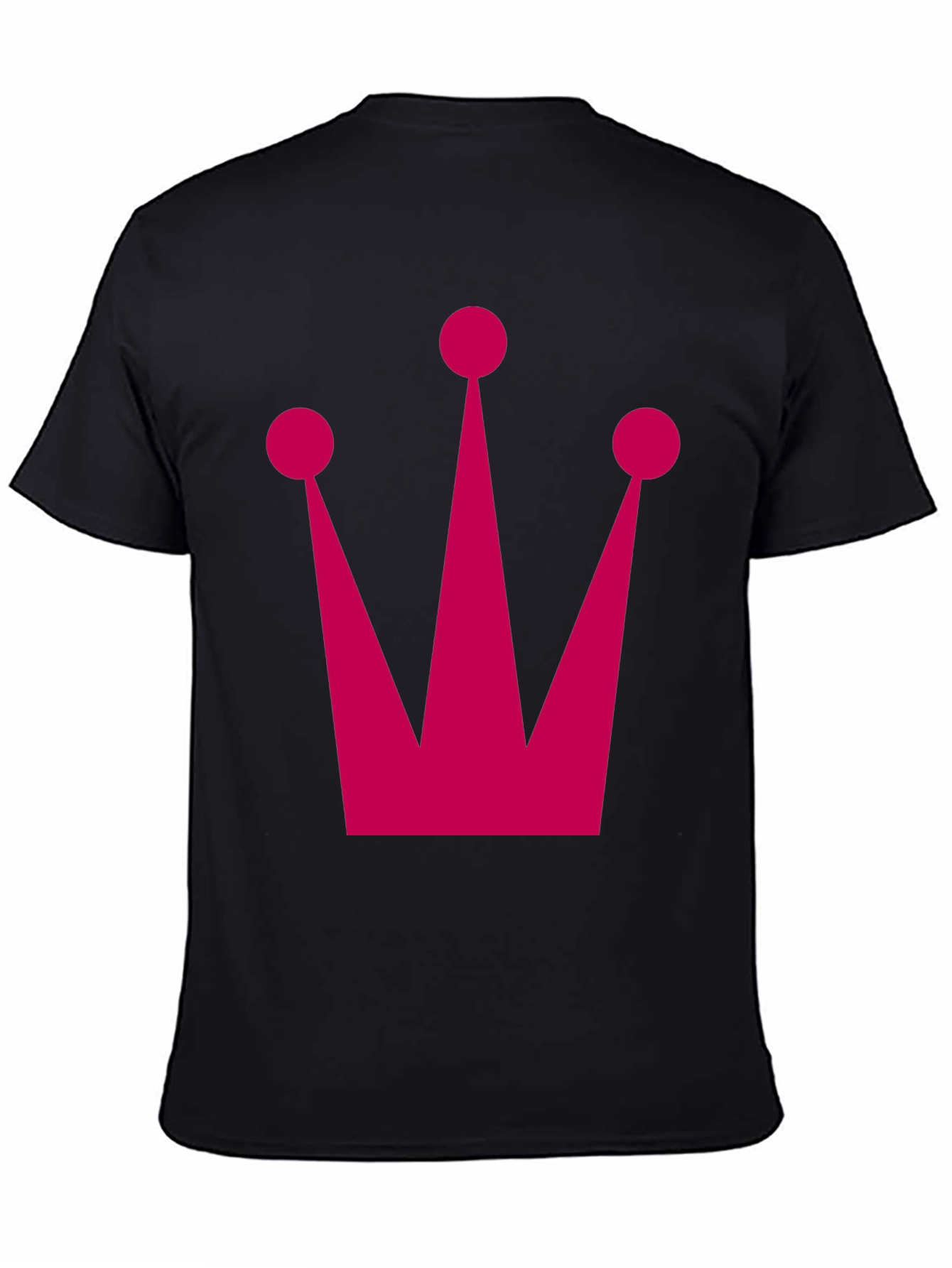Crown Graphic Tee - Classic Black Cotton T-Shirt