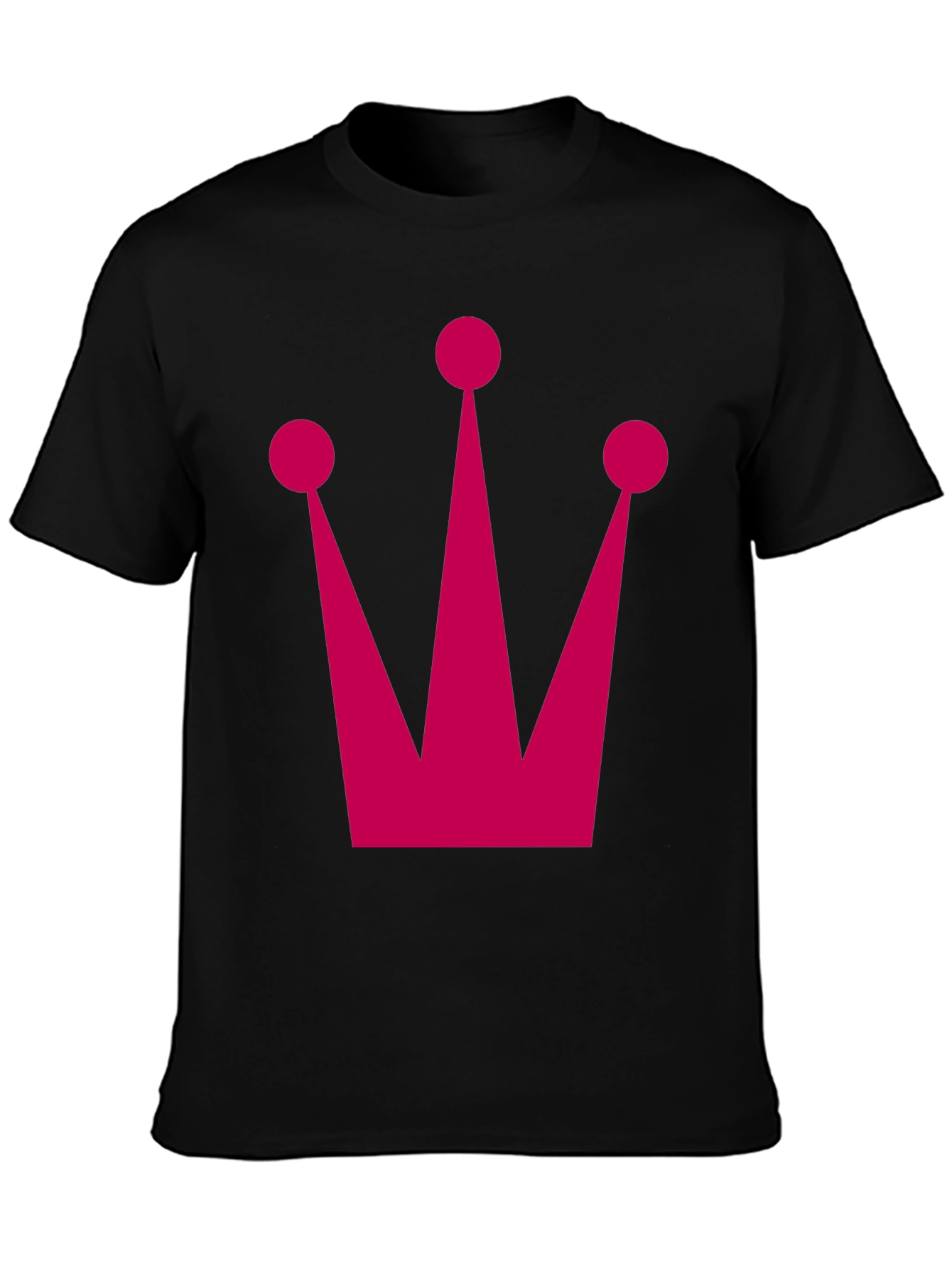 Crown Graphic Tee - Classic Black Cotton T-Shirt