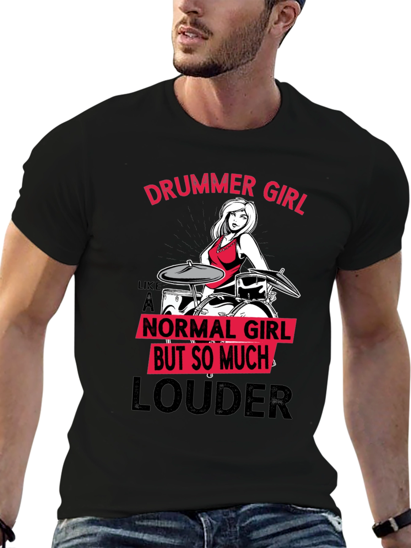 Drummer Girl T-Shirt - Funny Music Lover Tee