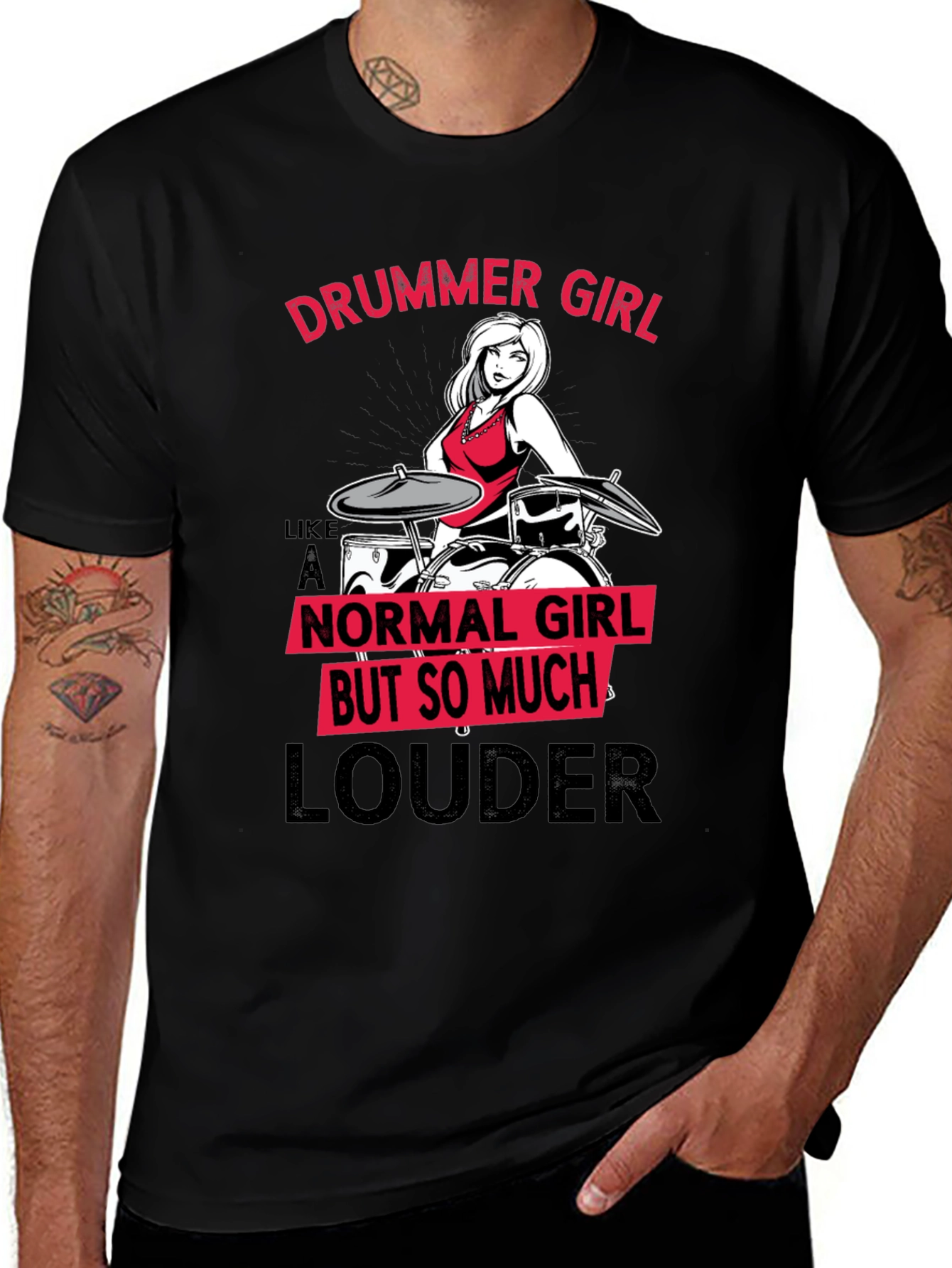 Drummer Girl T-Shirt - Funny Music Lover Tee