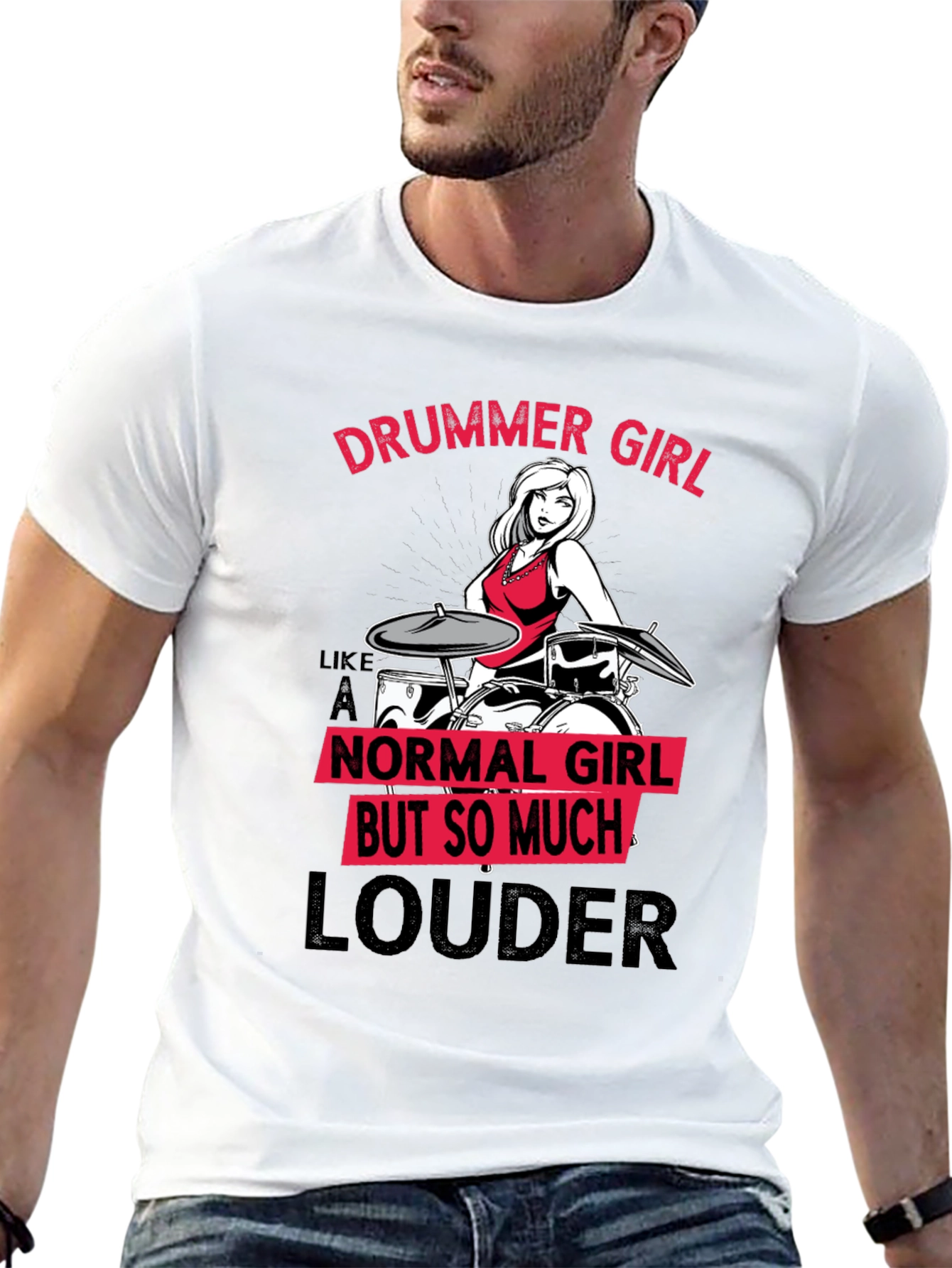 Drummer Girl T-Shirt - Funny Music Lover Tee