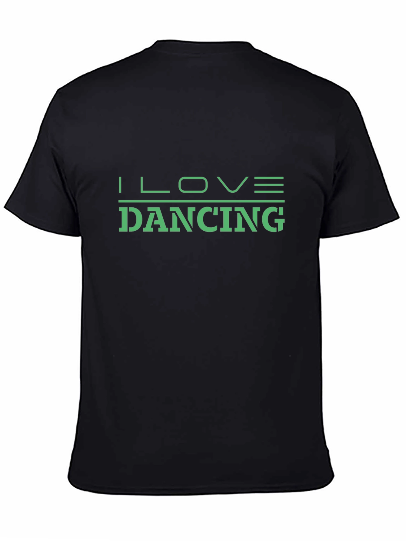 I Love Dancing Graphic Tee - Black Cotton Shirt