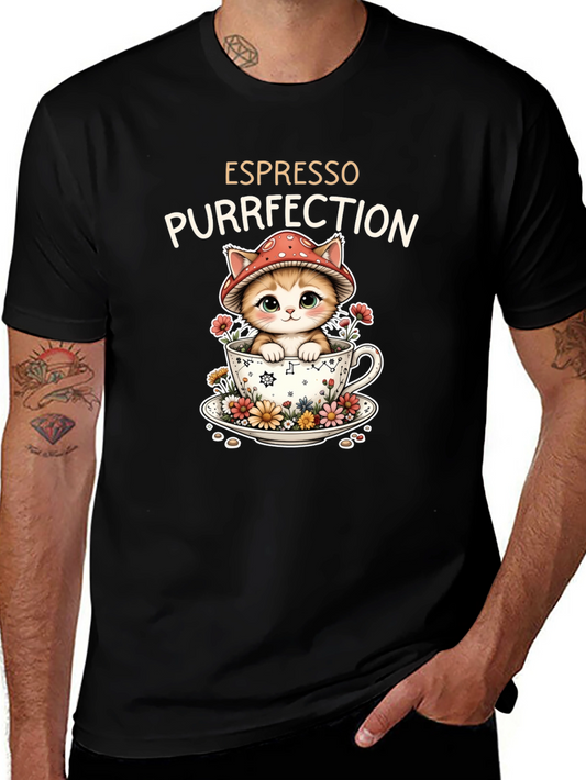 Espresso Purrfection Cat T-Shirt