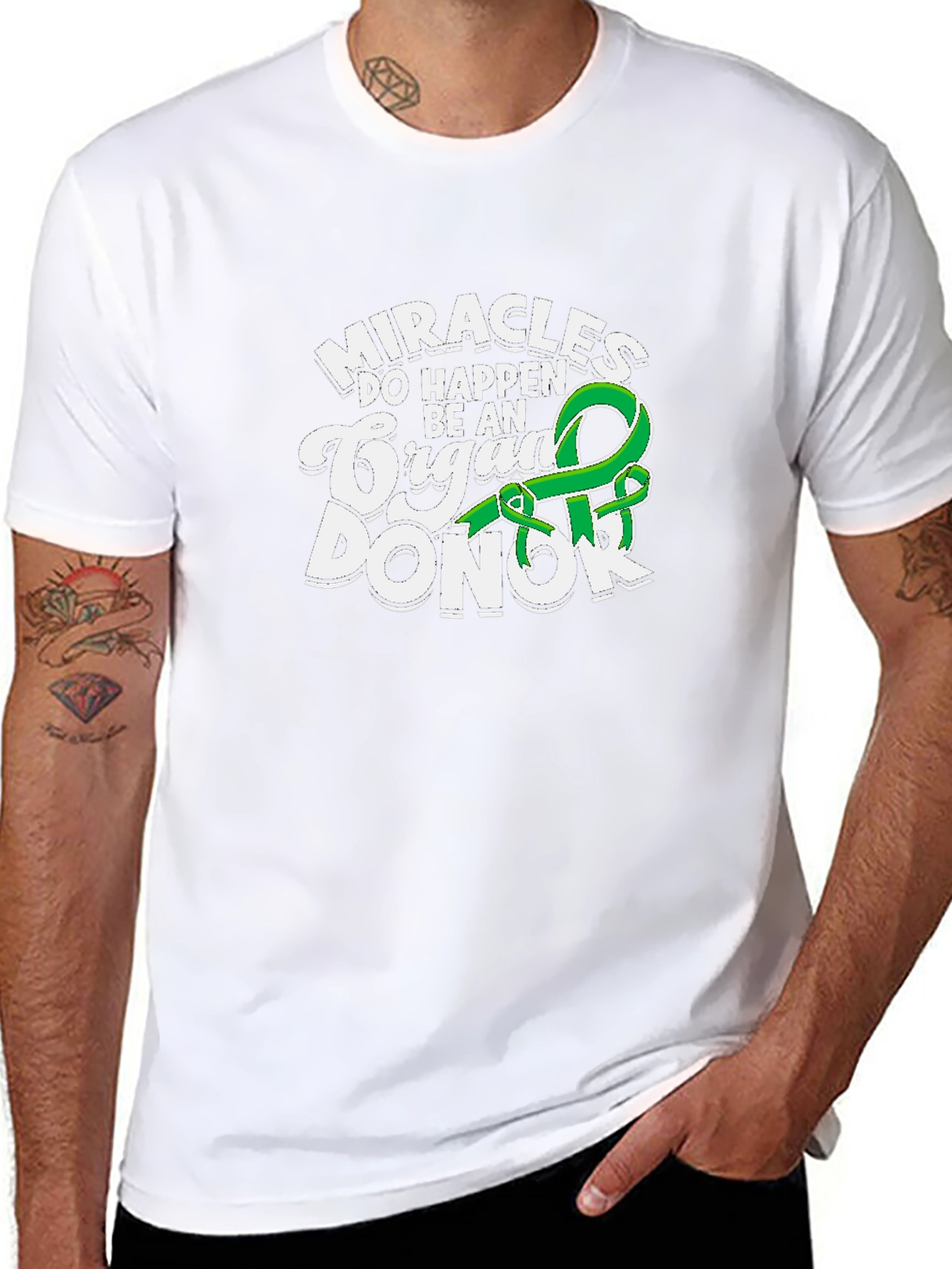 Miracles Happen Organ Donor Graphic T-Shirt