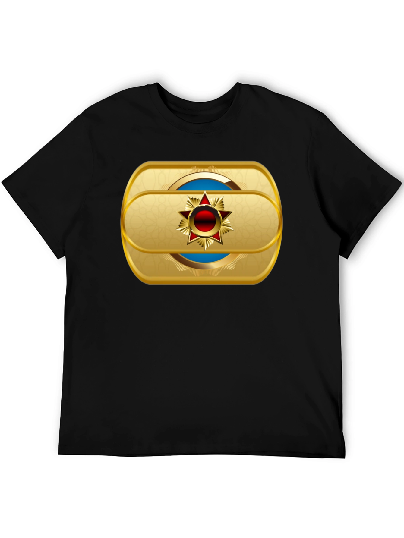 Gold Star Emblem Black T-Shirt