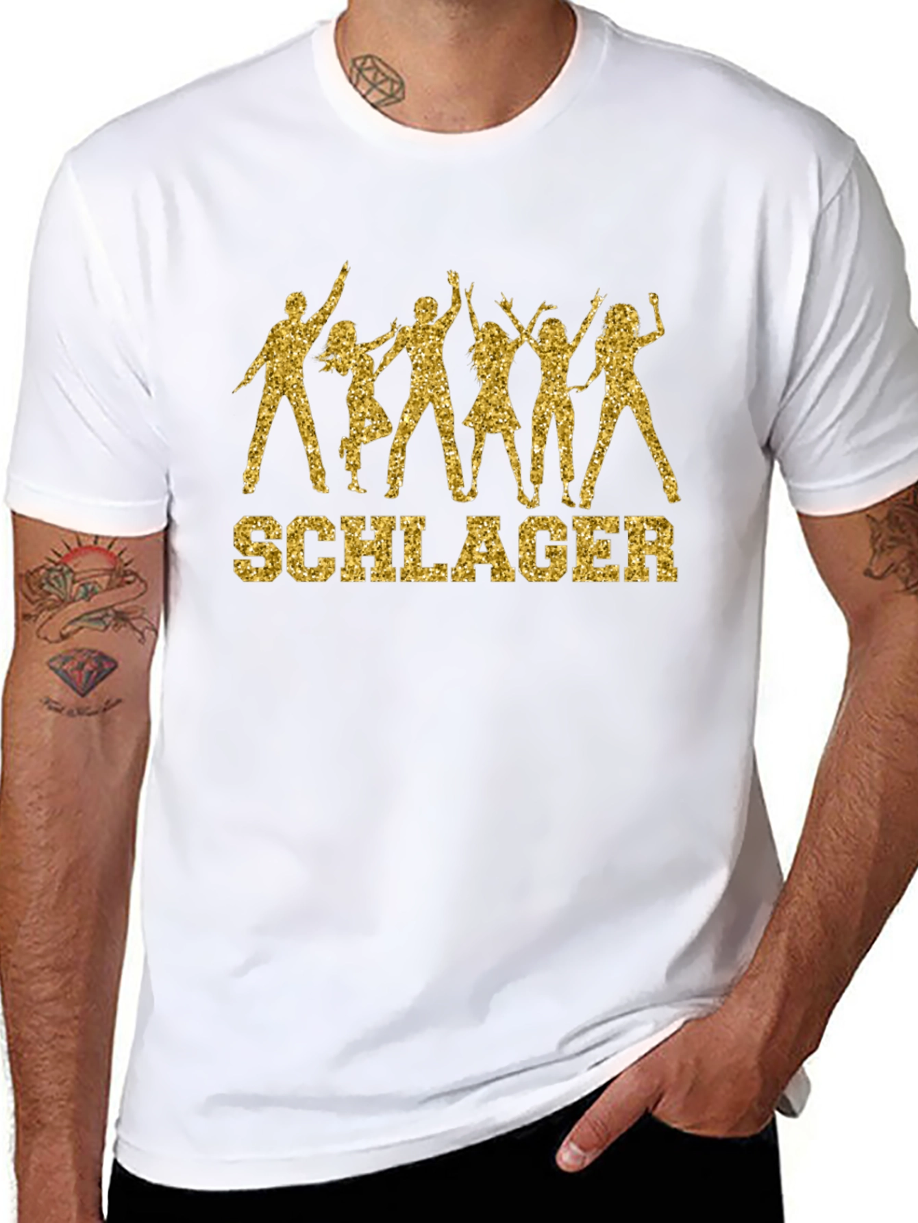 Schlager Graphic Print Crew Neck T-Shirt