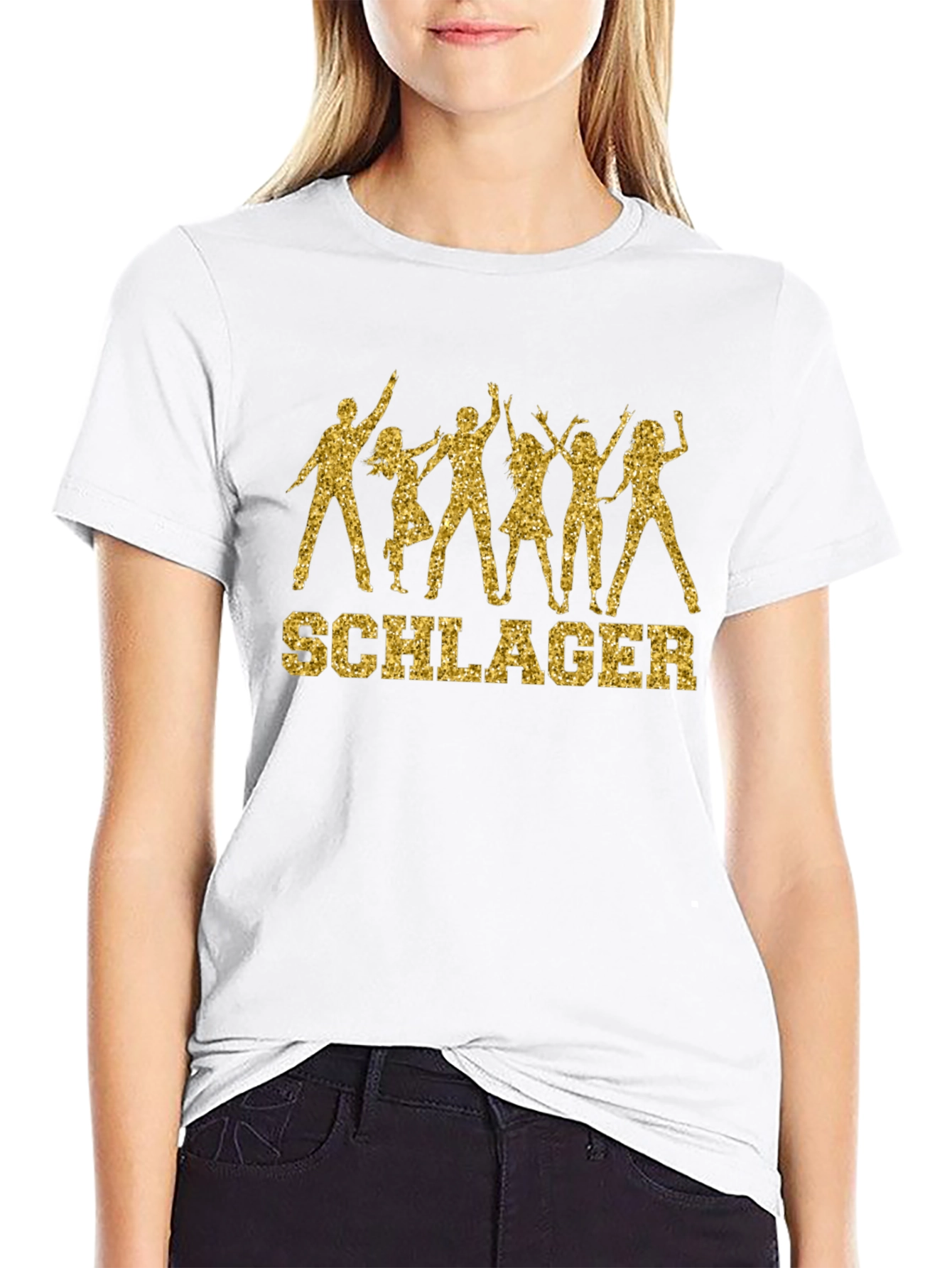 Schlager Graphic Print Crew Neck T-Shirt