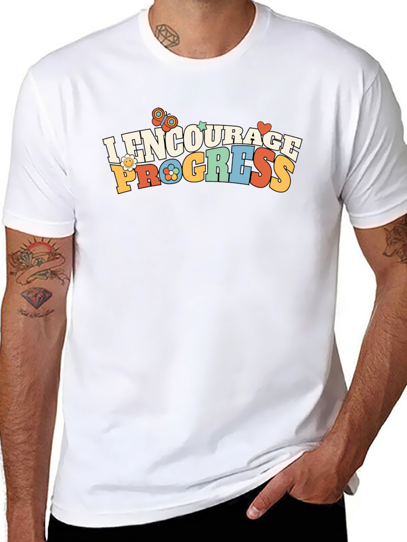 Encourage Progress T-Shirt - Retro Design