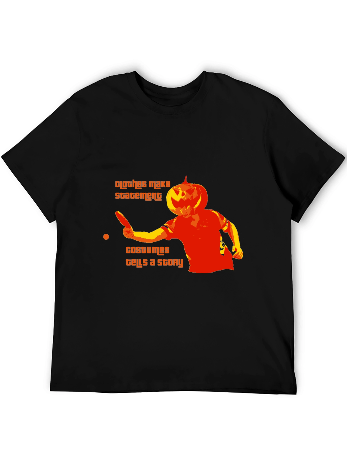 Halloween Pumpkin Head Ping Pong T-Shirt