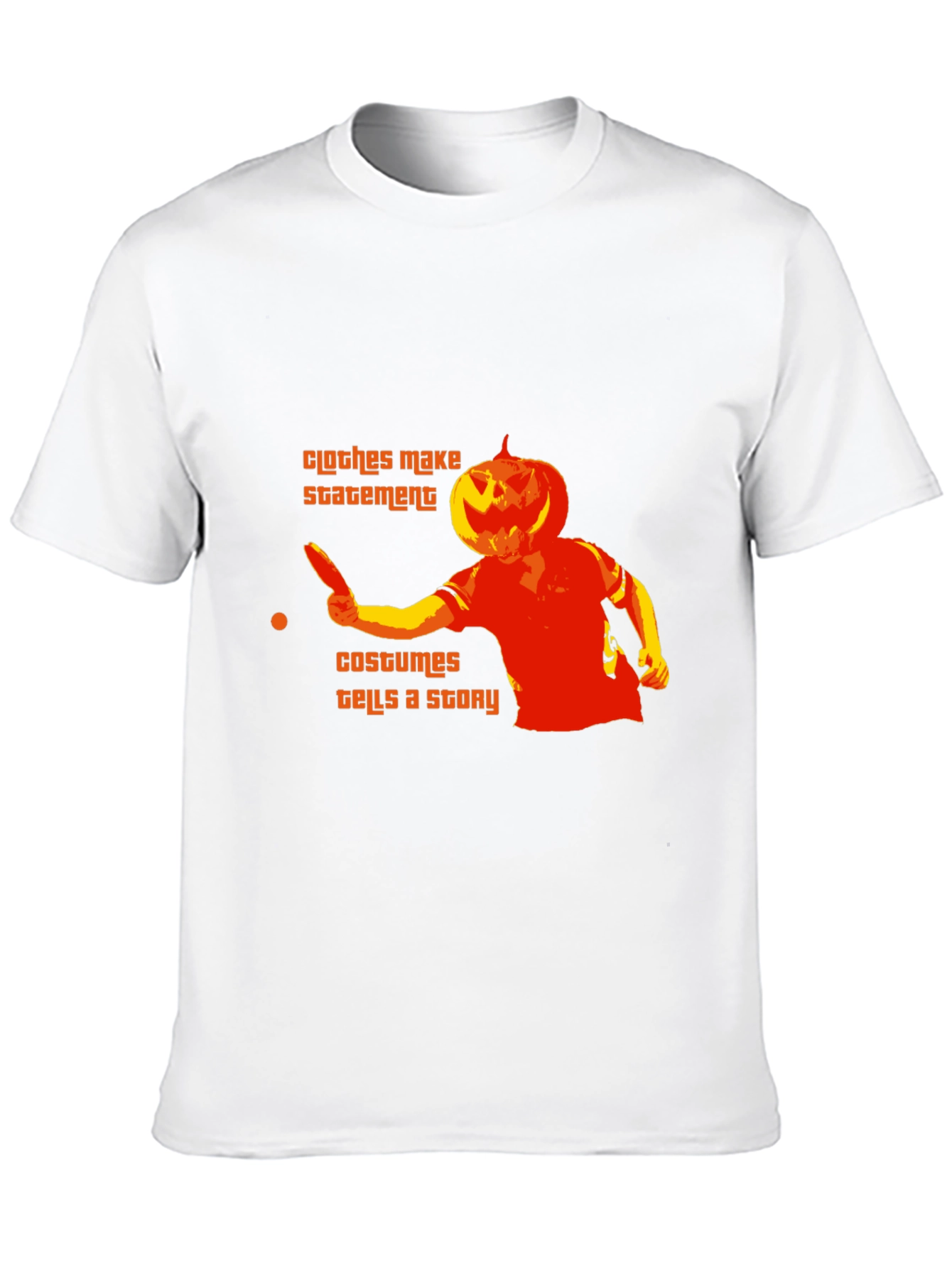 Halloween Pumpkin Head Ping Pong T-Shirt