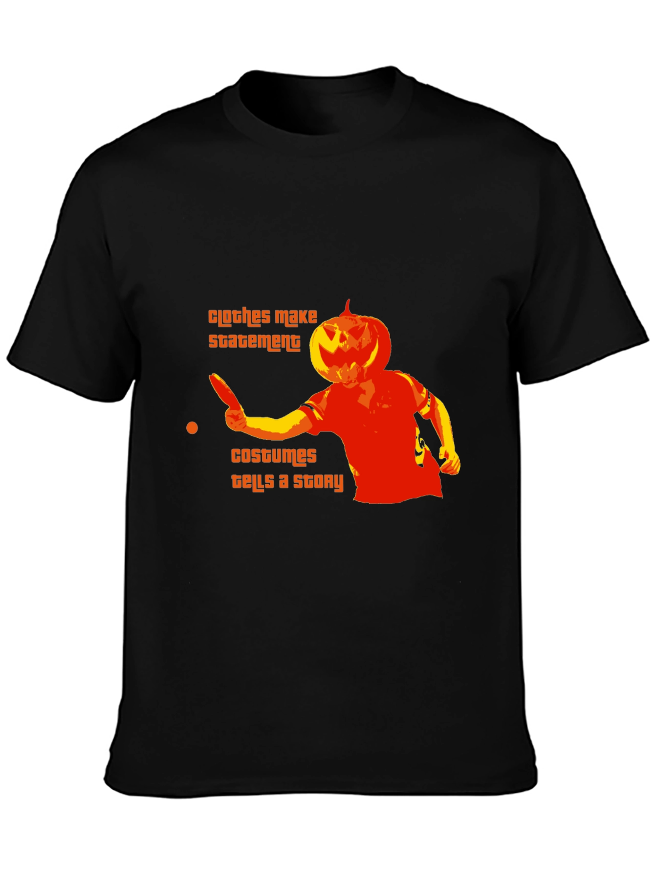 Halloween Pumpkin Head Ping Pong T-Shirt