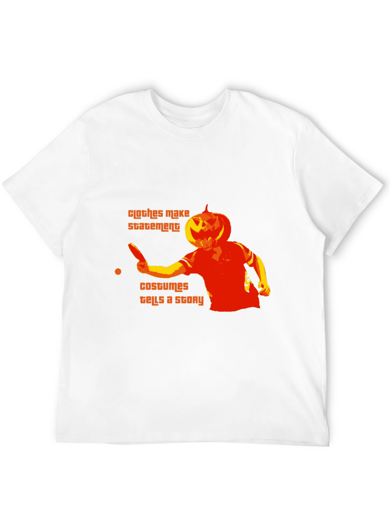 Halloween Pumpkin Head Ping Pong T-Shirt