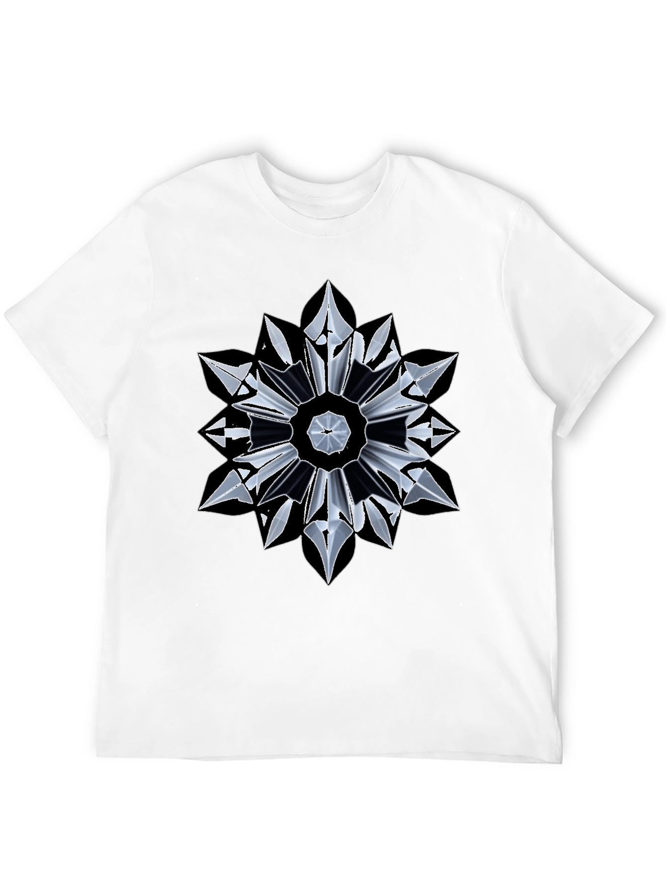 Abstract Geometric Mandala Black T-Shirt