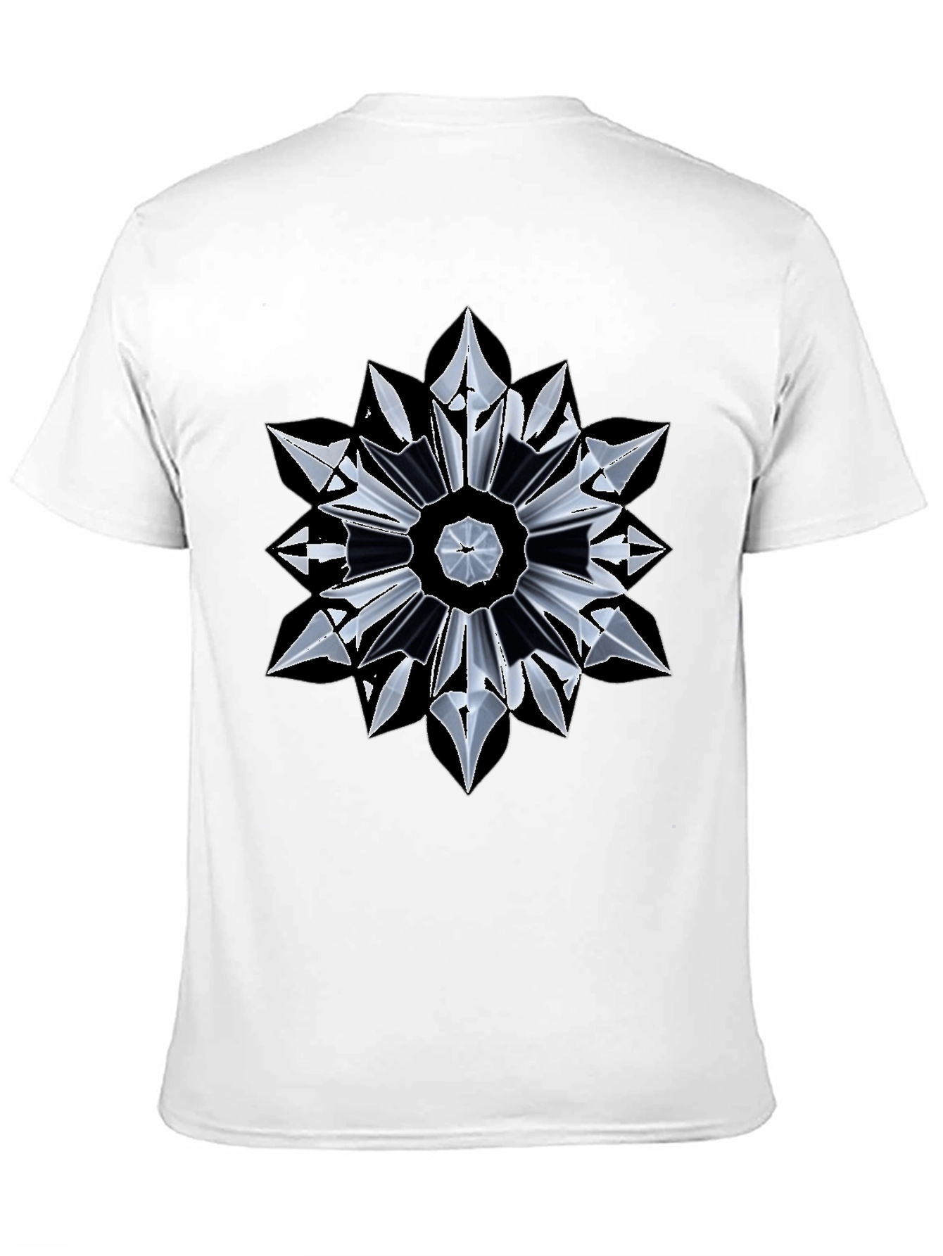 Abstract Geometric Mandala Black T-Shirt