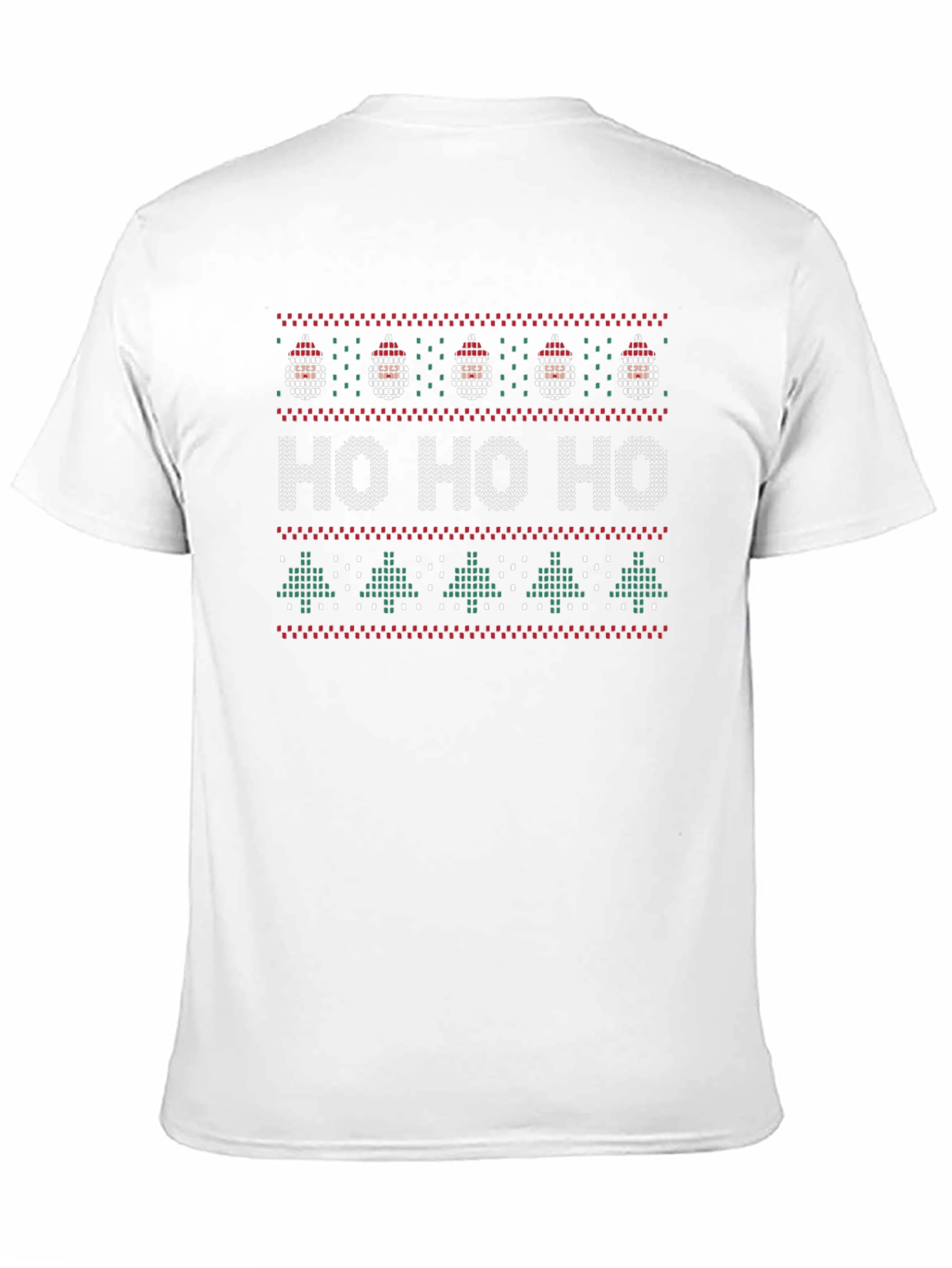 Festive Knit Print Tee - Ho Ho Ho Christmas
