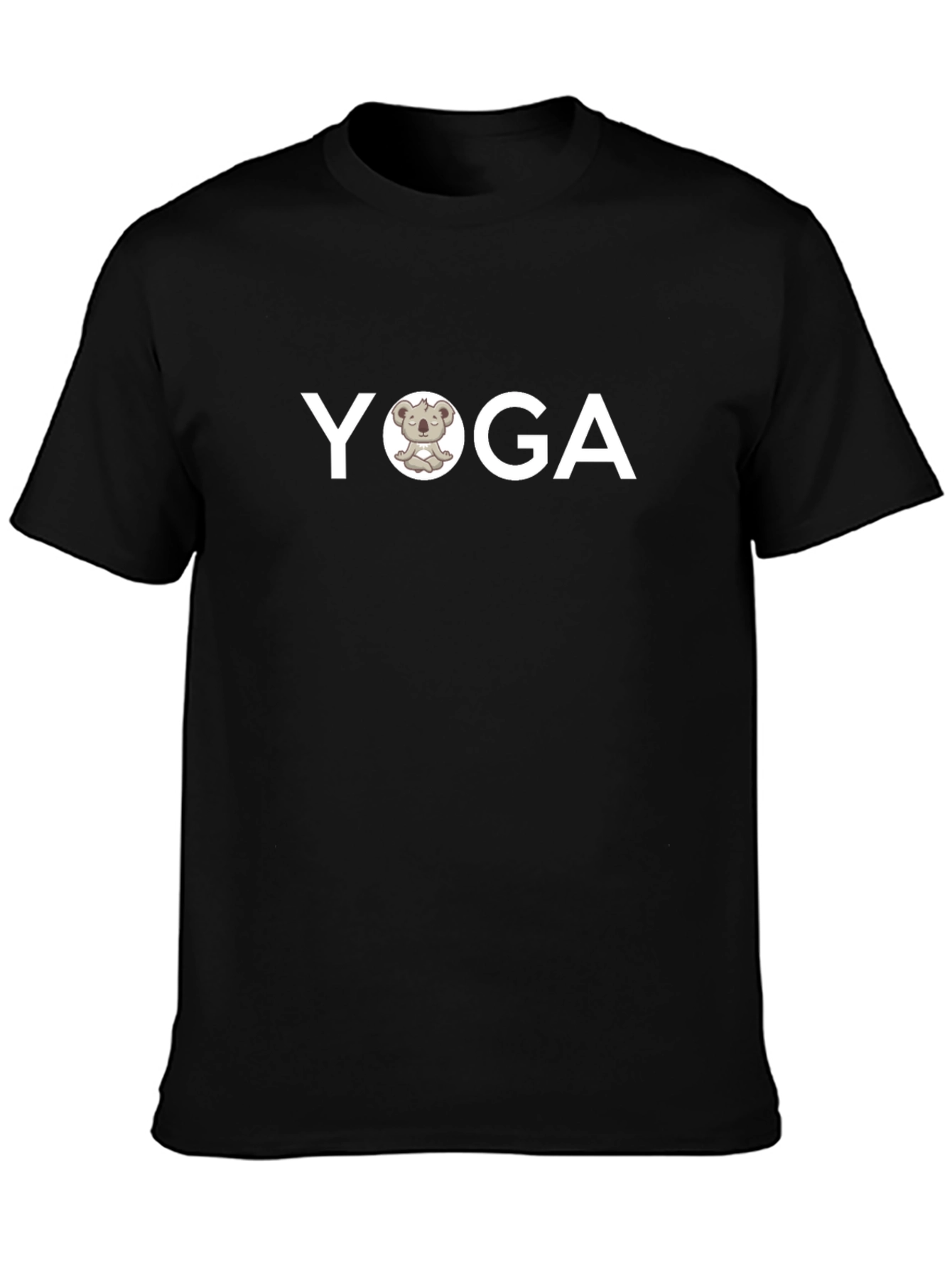Yoga Koala Graphic T-Shirt - Black