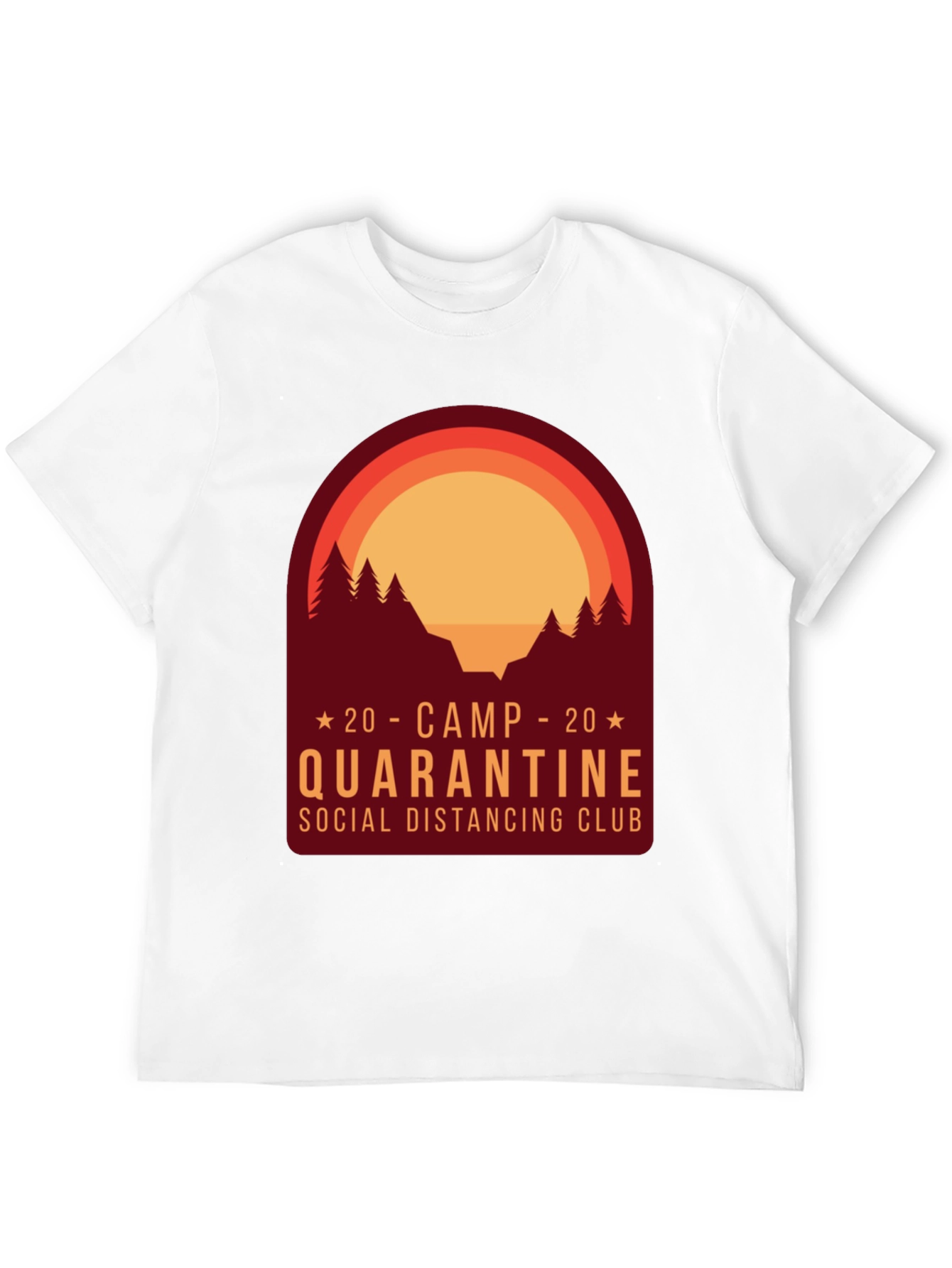 Camp Quarantine Social Distancing Club Graphic Tee
