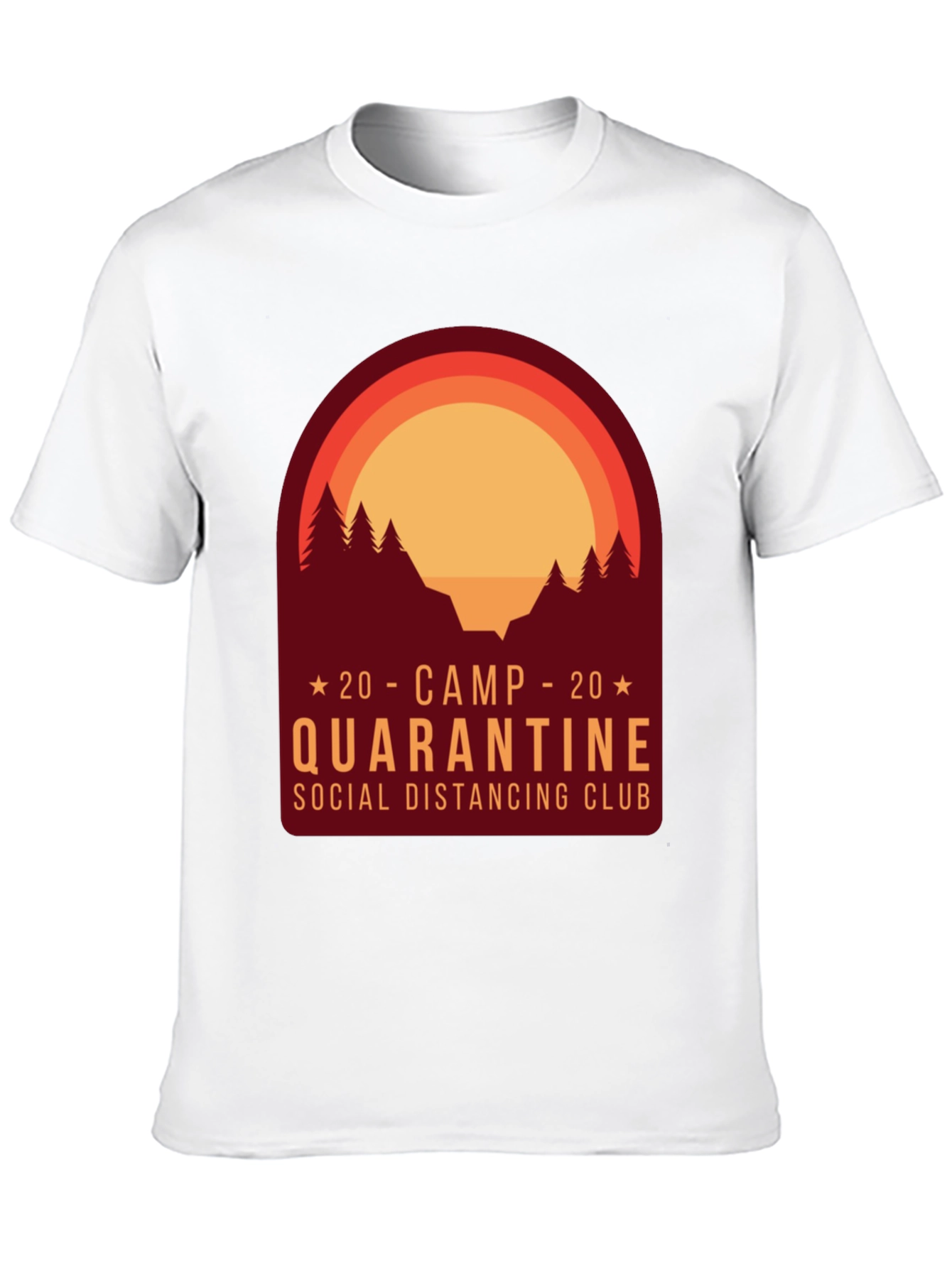 Camp Quarantine Social Distancing Club Graphic Tee